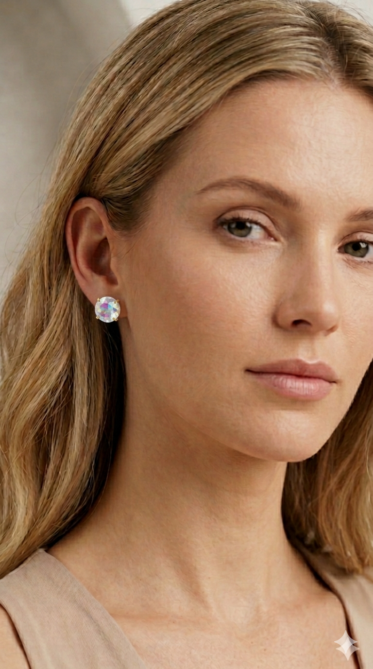 Iridescent Stud Earrings