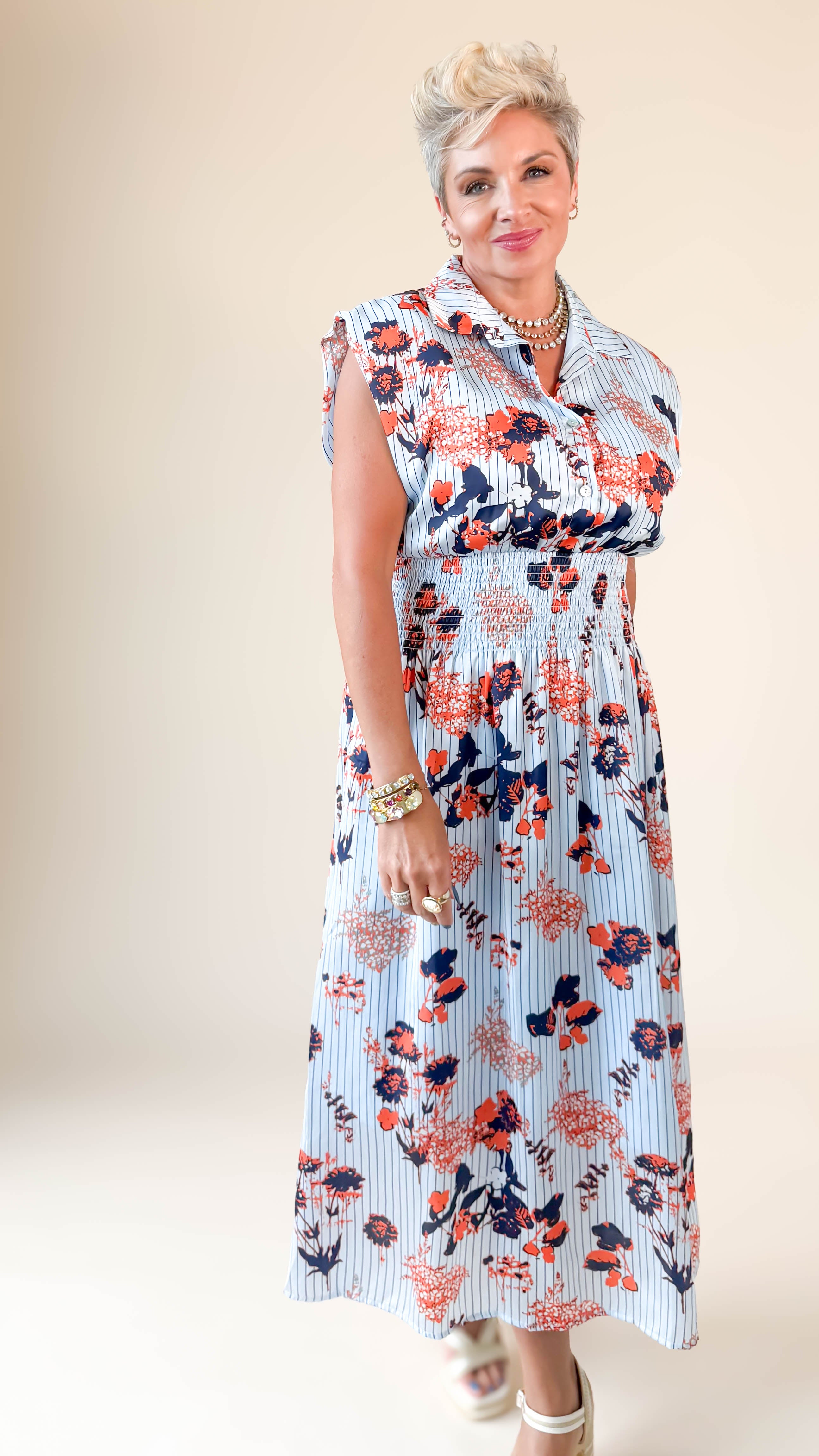 Mia Maxi Dress/Blue Mix