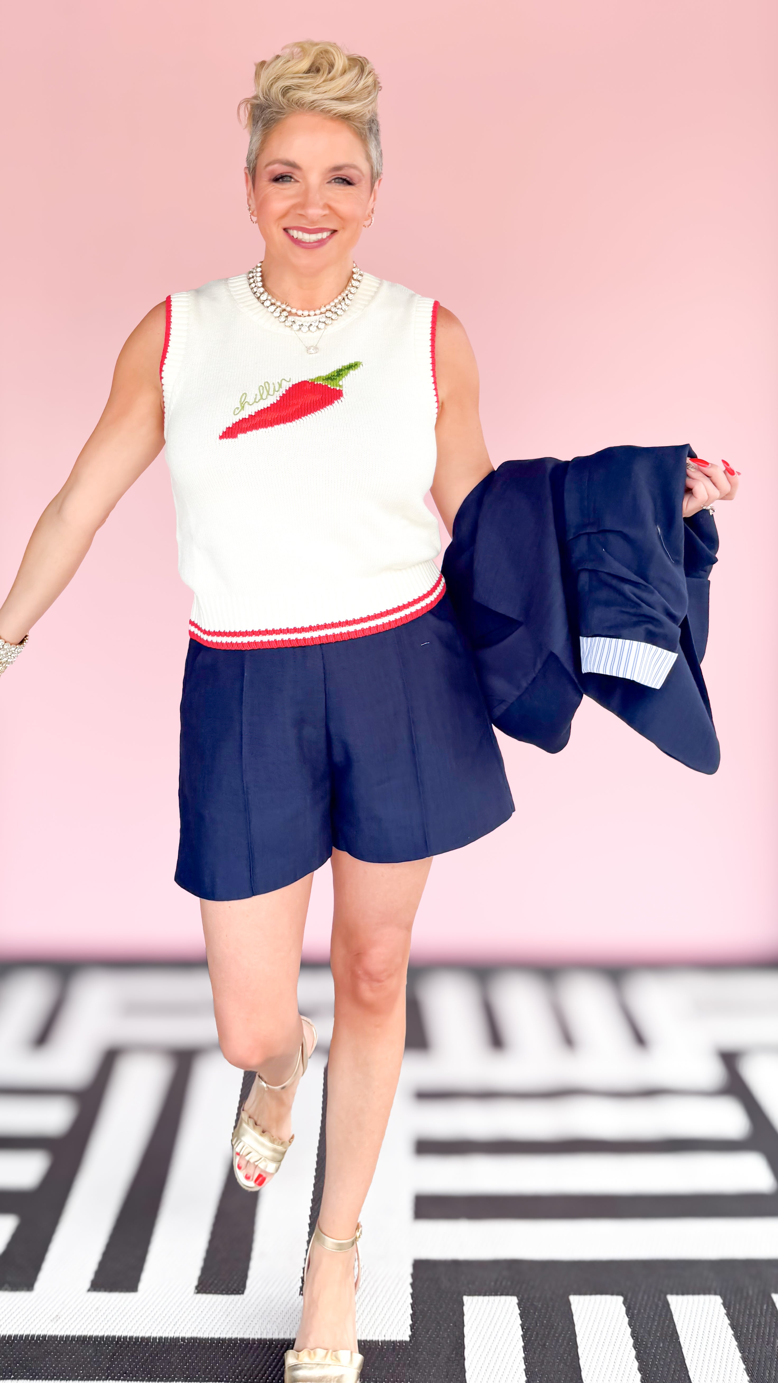 Chili Pepper Sweater Vest - The BLVD