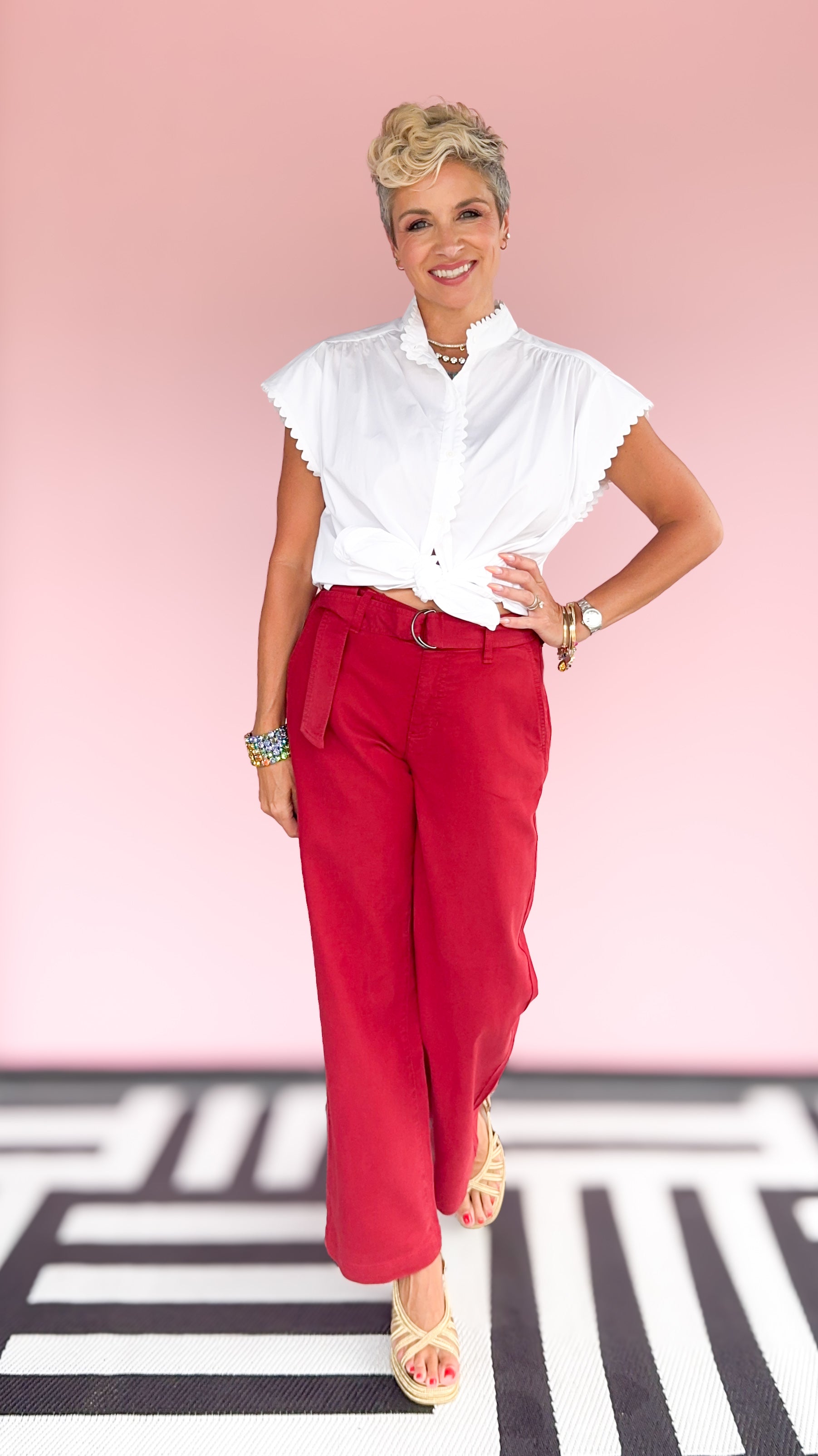 Stride Wide Leg Jean/ Berry