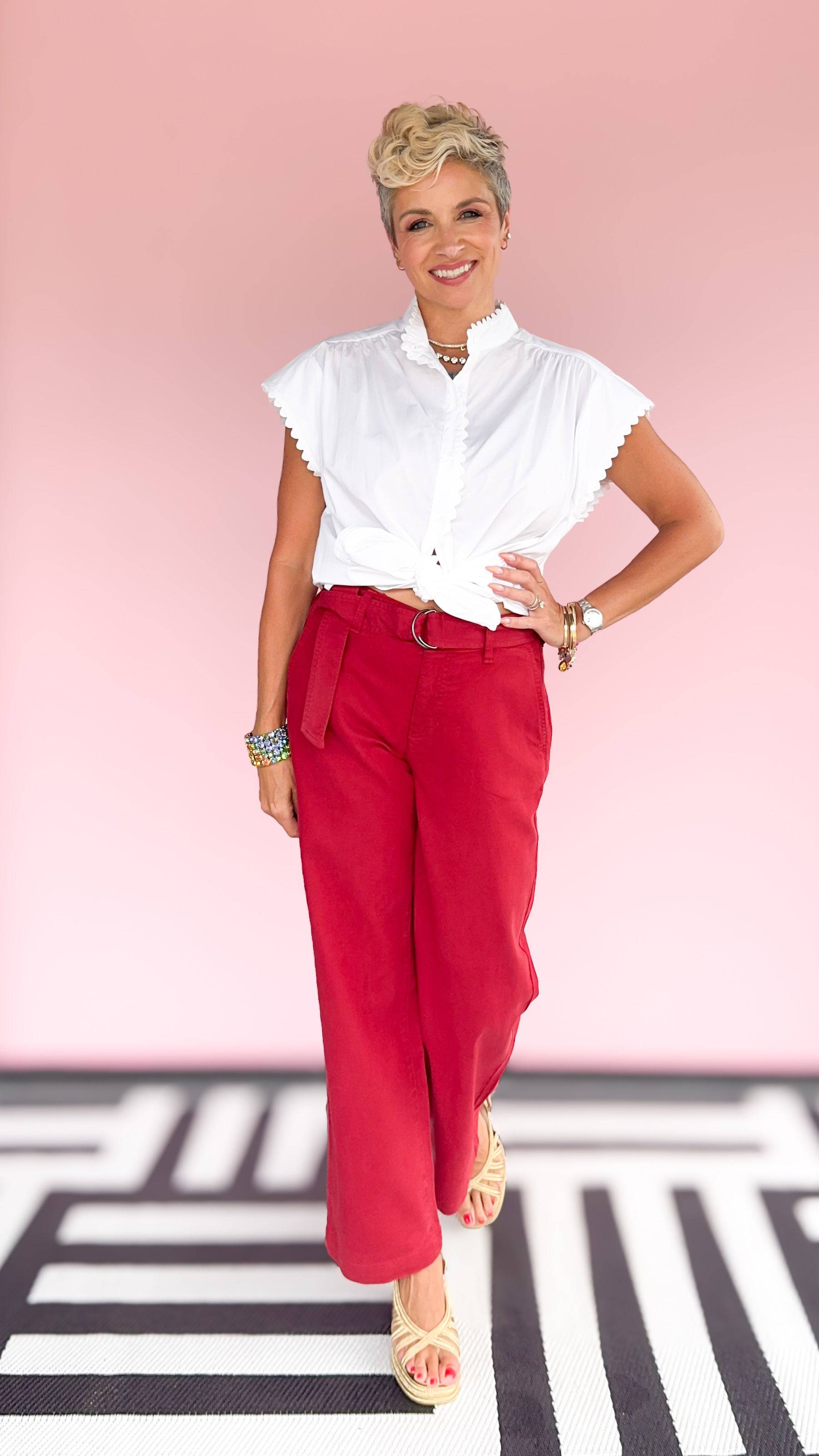 Stride Wide Leg Jean/ Berry - The BLVD