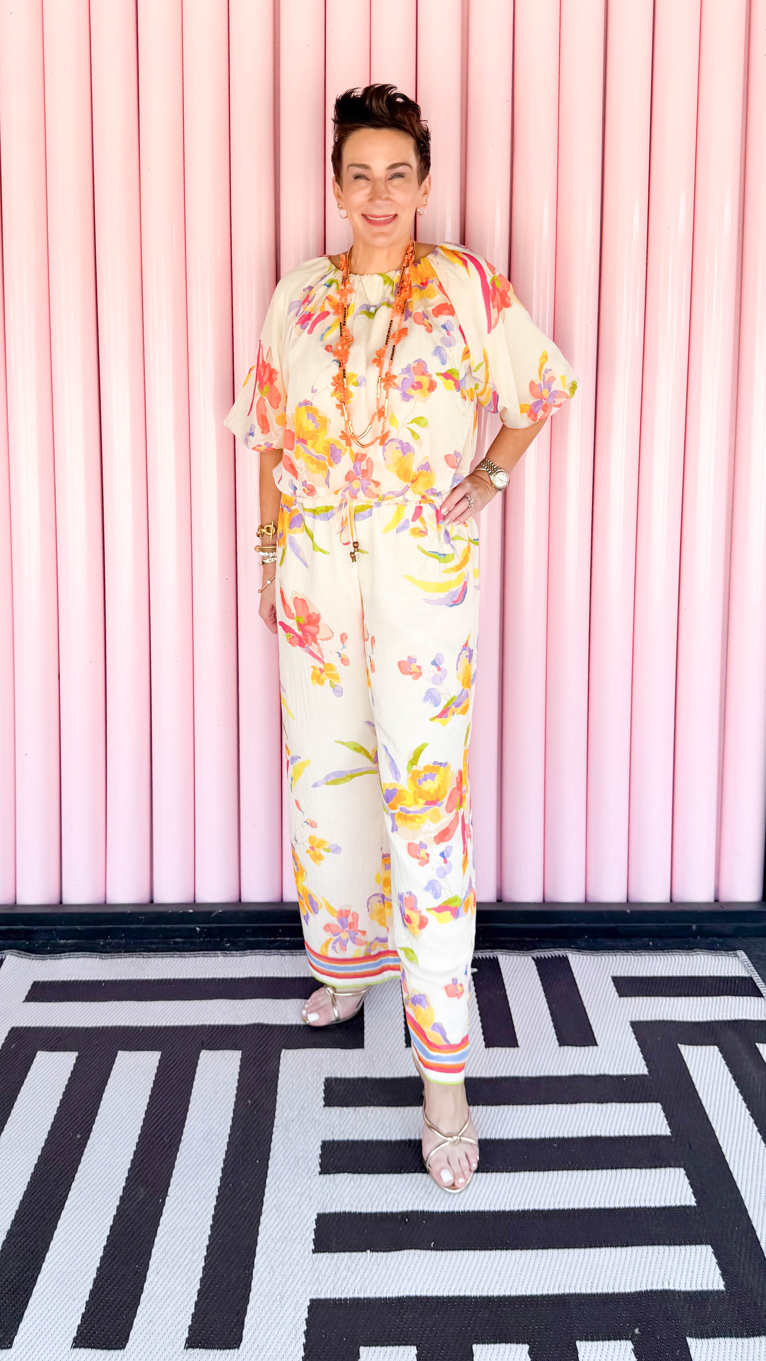 Nash Loose Floral Top/Cream