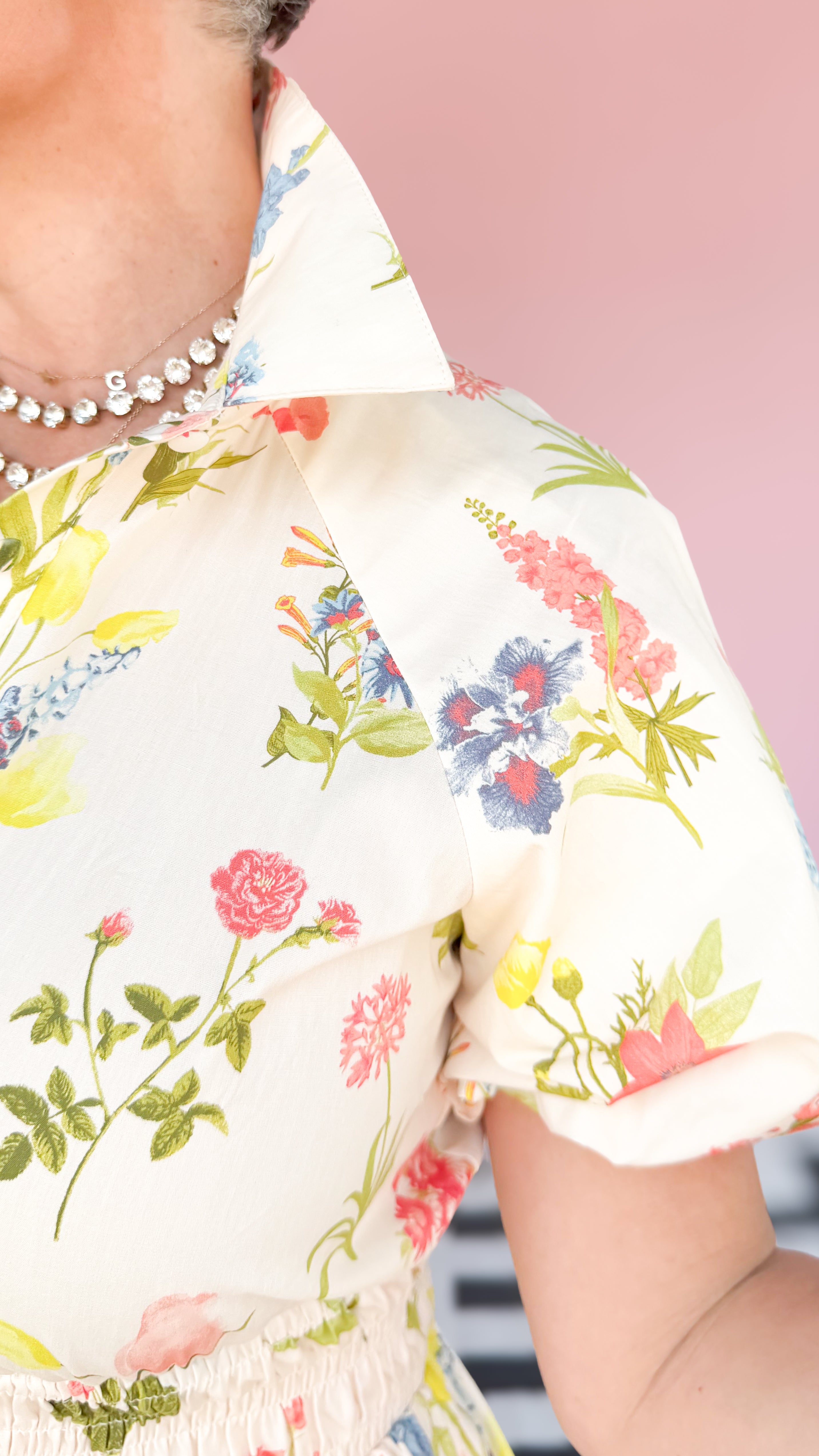 Frankie Floral Midi Dress/Cream - The BLVD