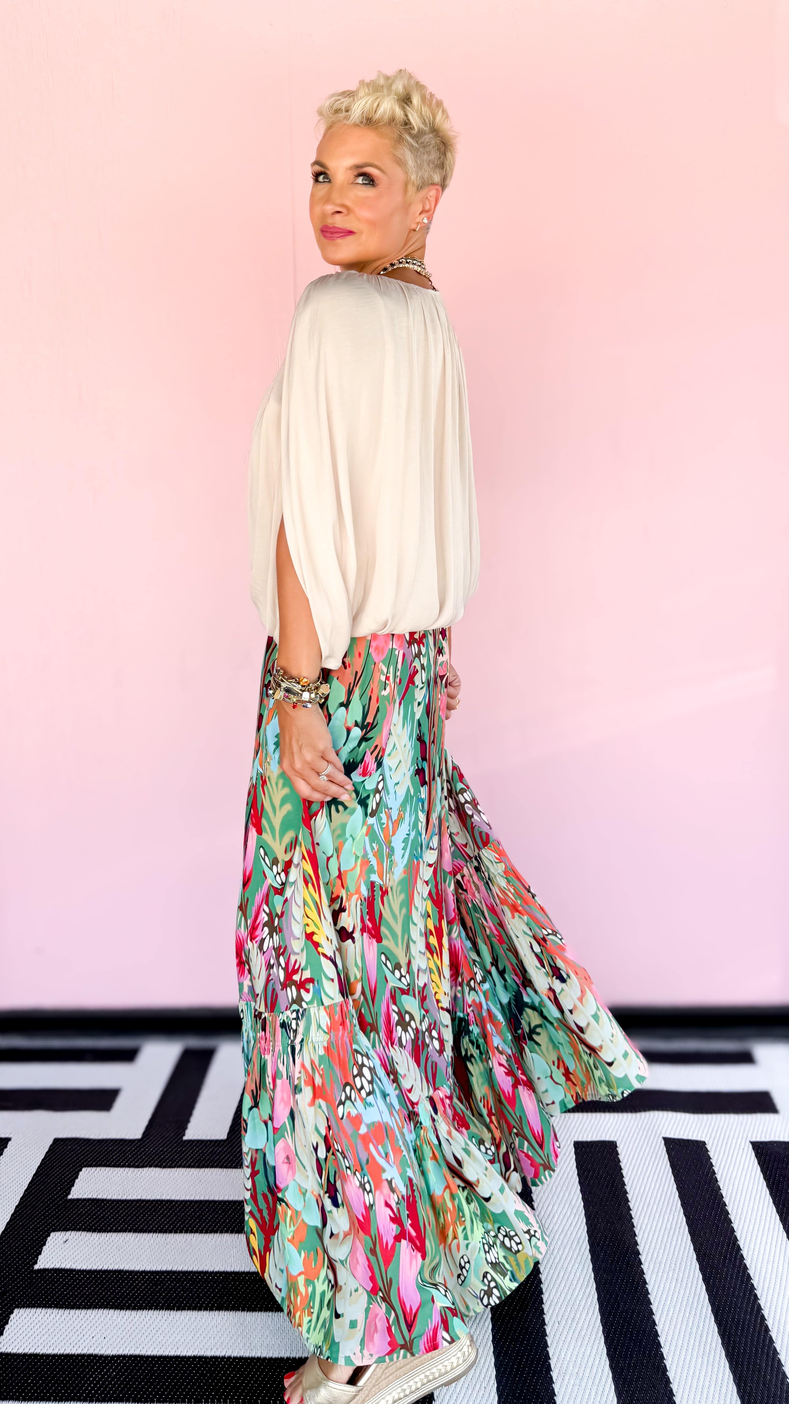 3 Way Wrap Skirt-Enchanted/Pink - The BLVD