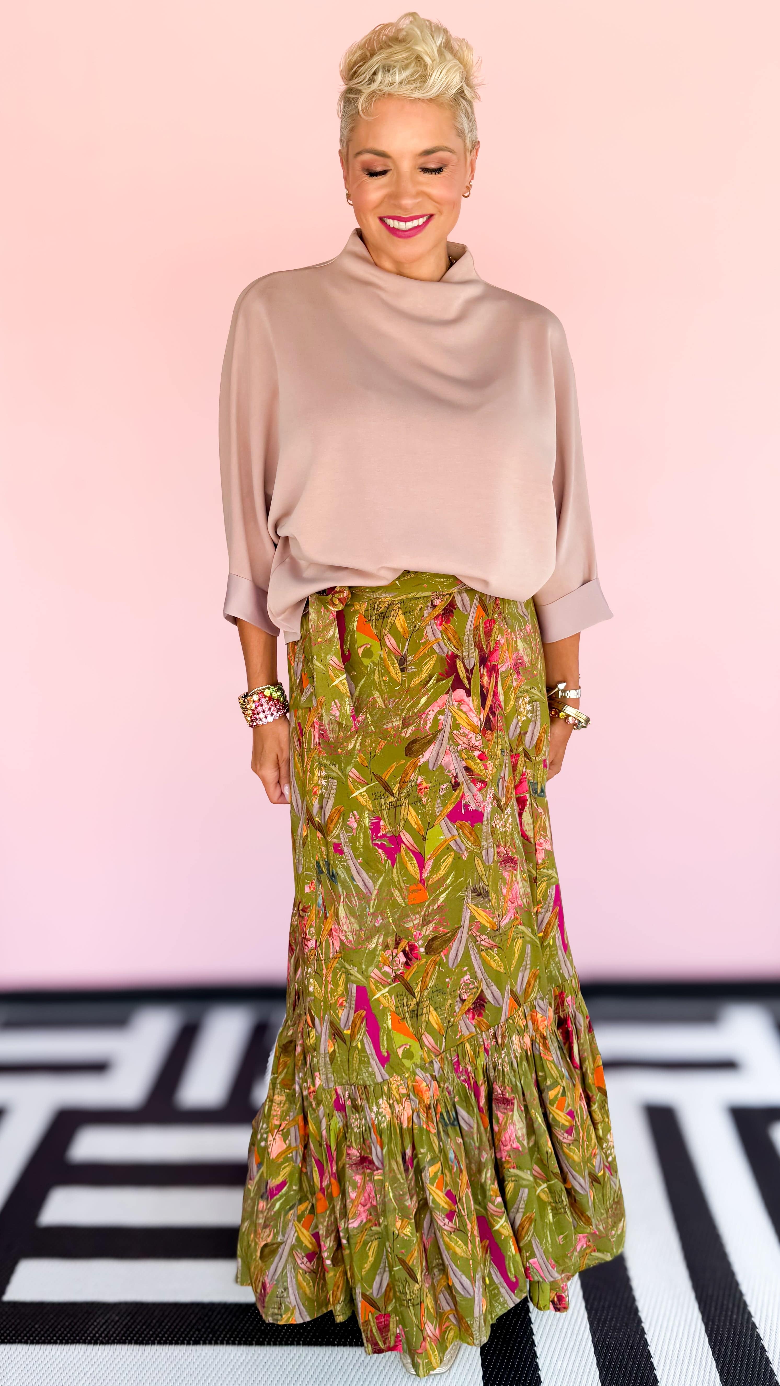 3 Way Wrap Skirt-Featherington/Green - The BLVD