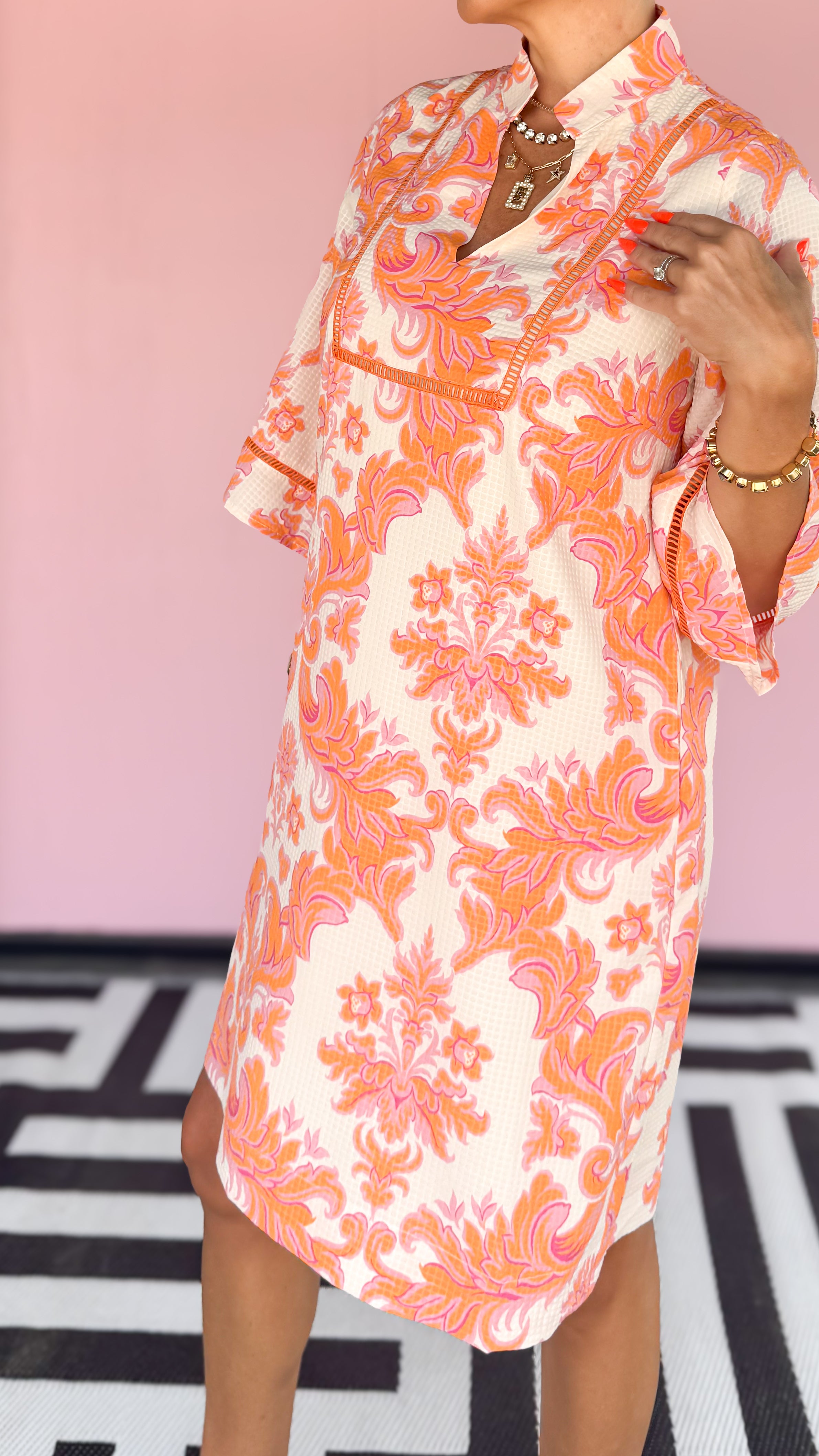 Yolk Detail Mini Dress