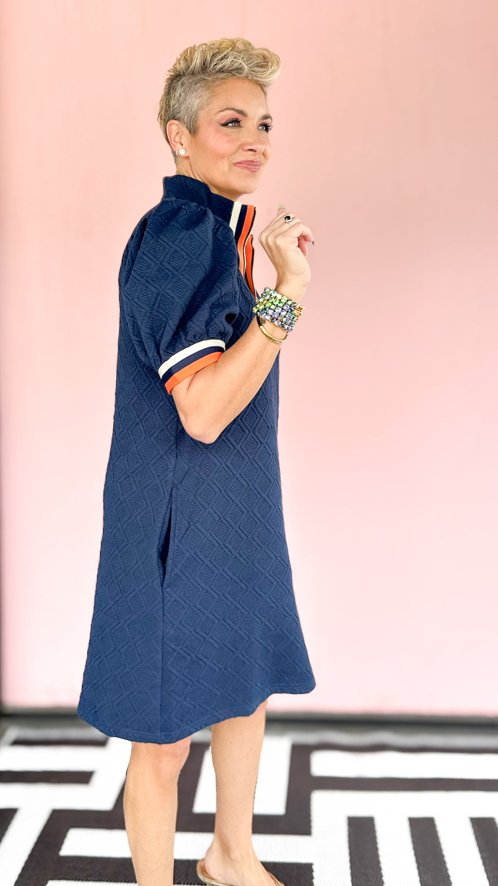 Elliana Embossed Dress - The BLVD