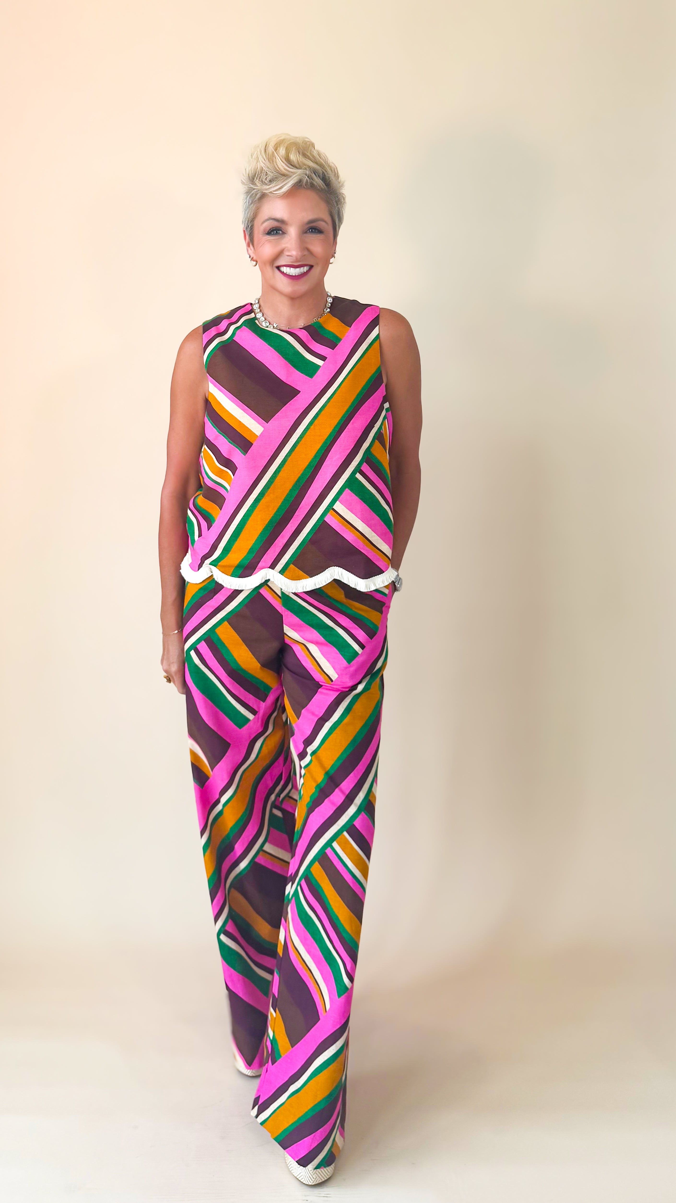 Amara Contrast Pant/Multi