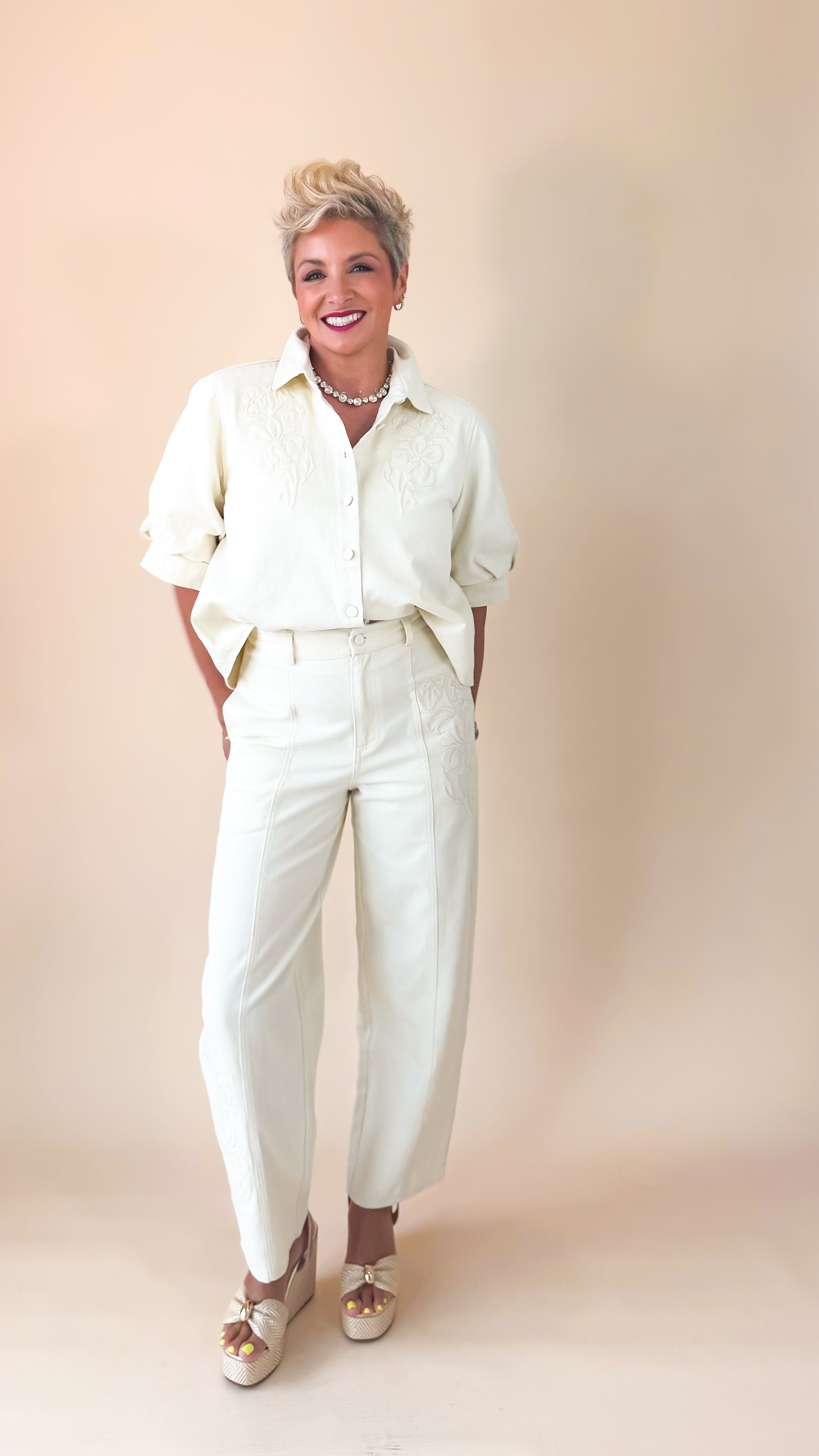 Emma Embossed Pants