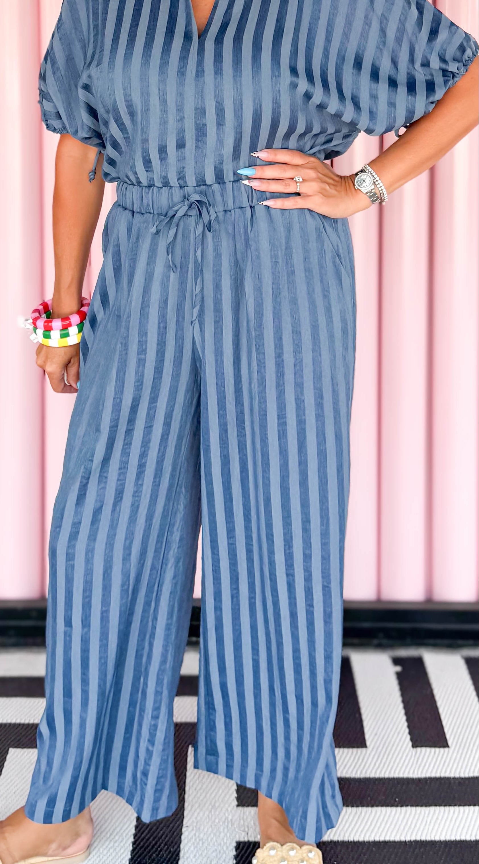 Striped Wide Leg Pants