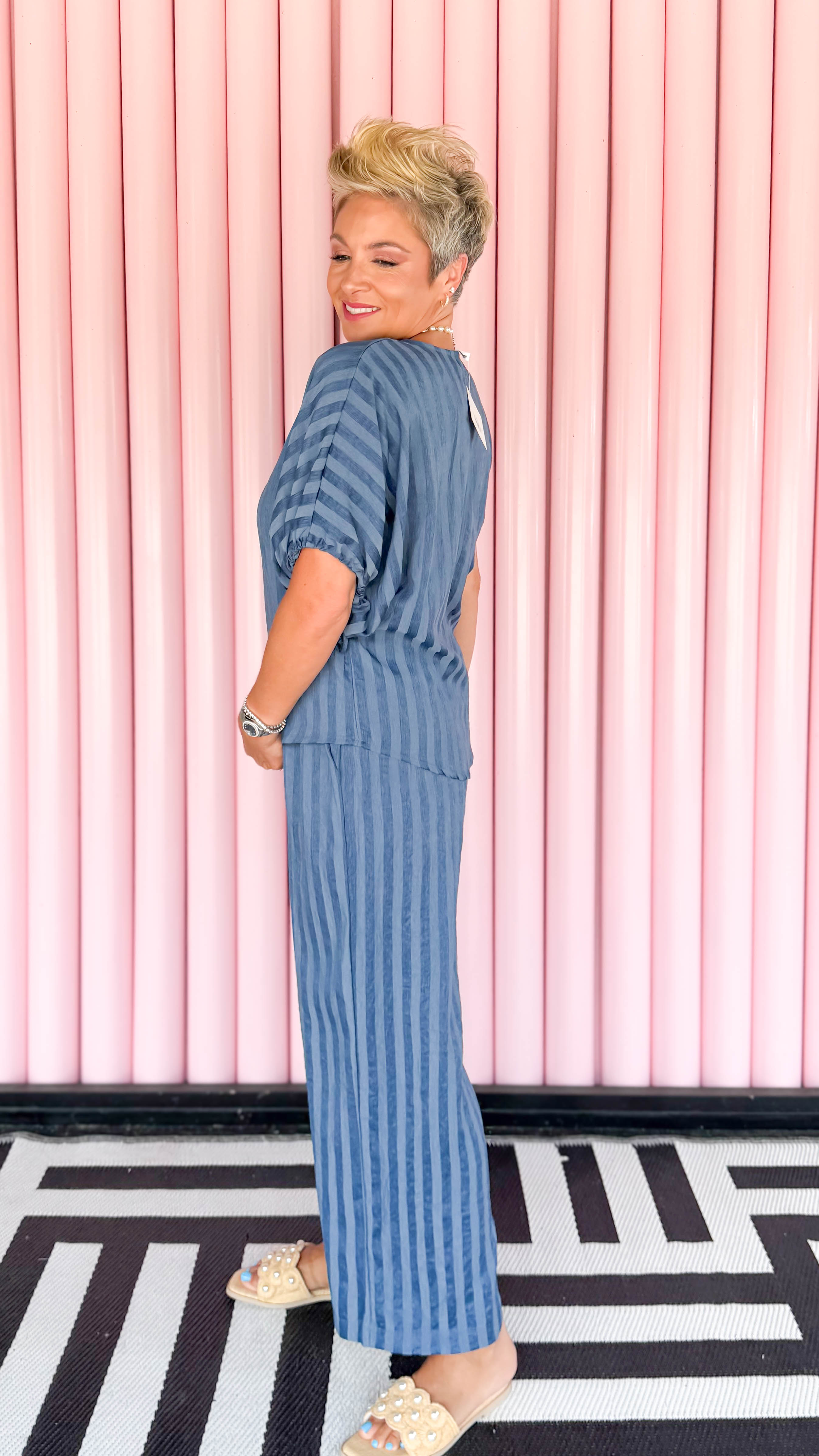 Striped Wide Leg Pants