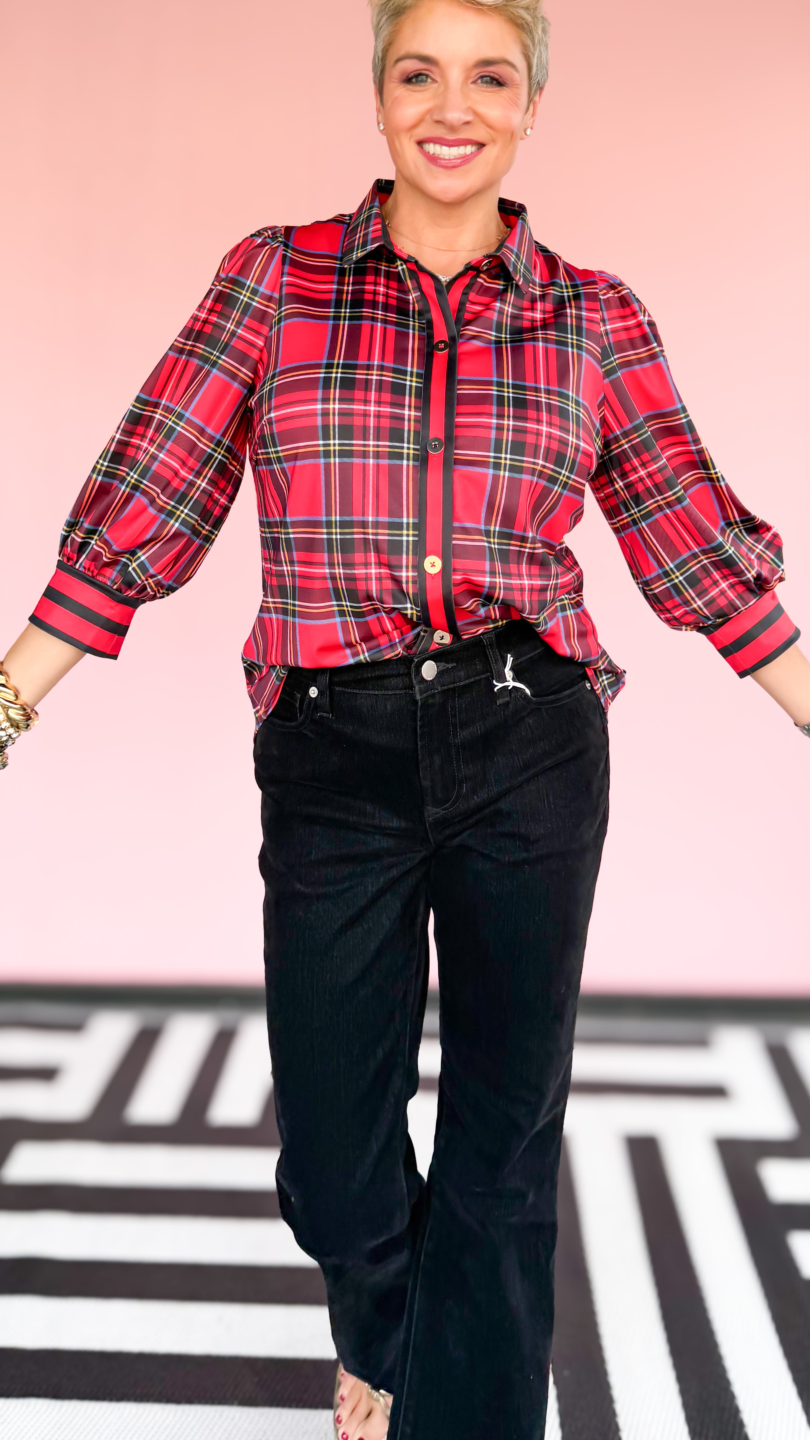 Puff Sleeve Top/Duke of York/Red