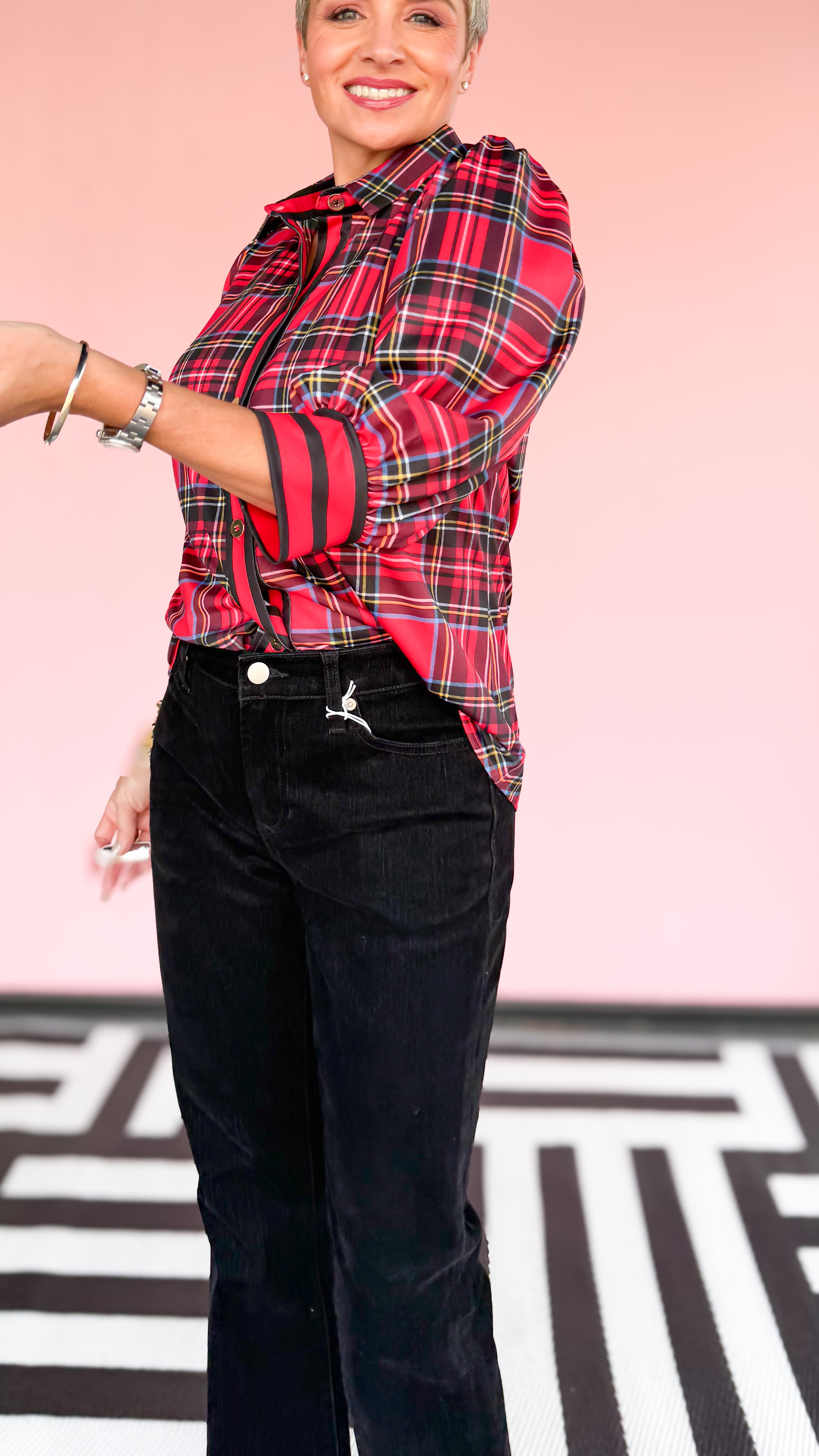 Puff Sleeve Top/Duke of York/Red