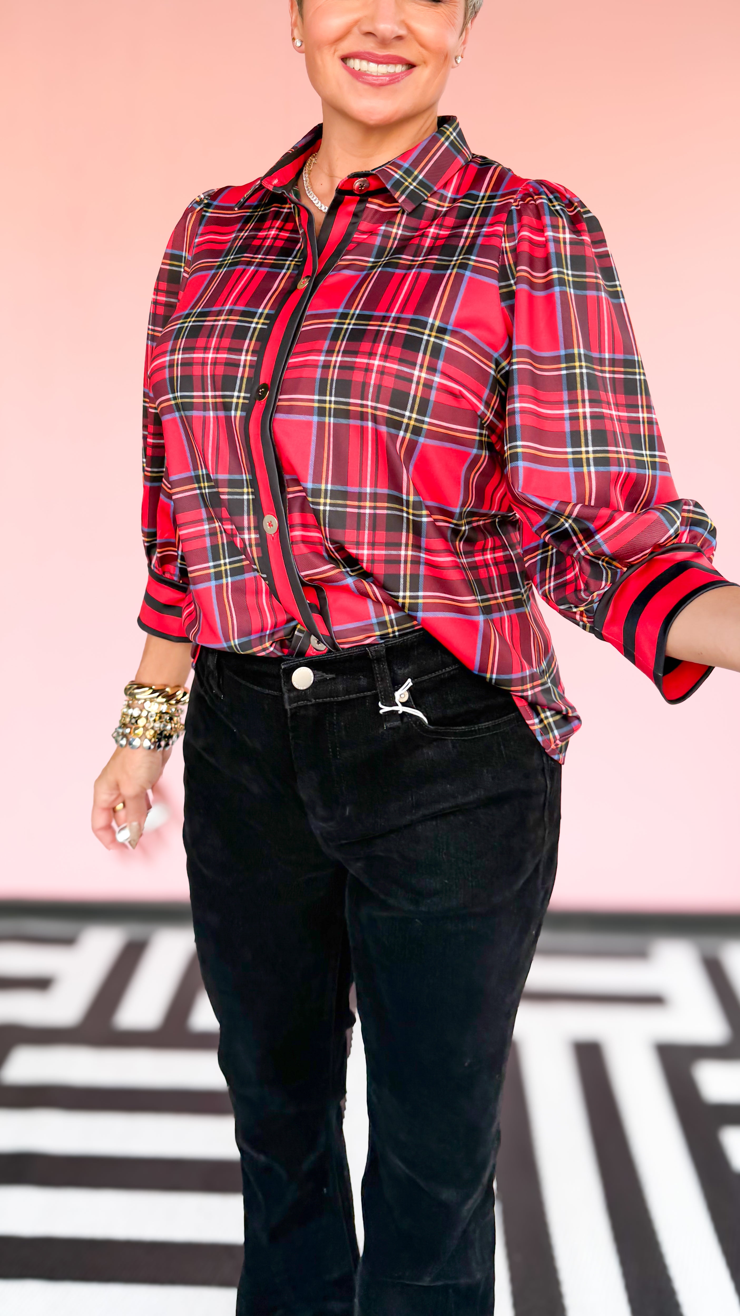 Puff Sleeve Top/Duke of York/Red