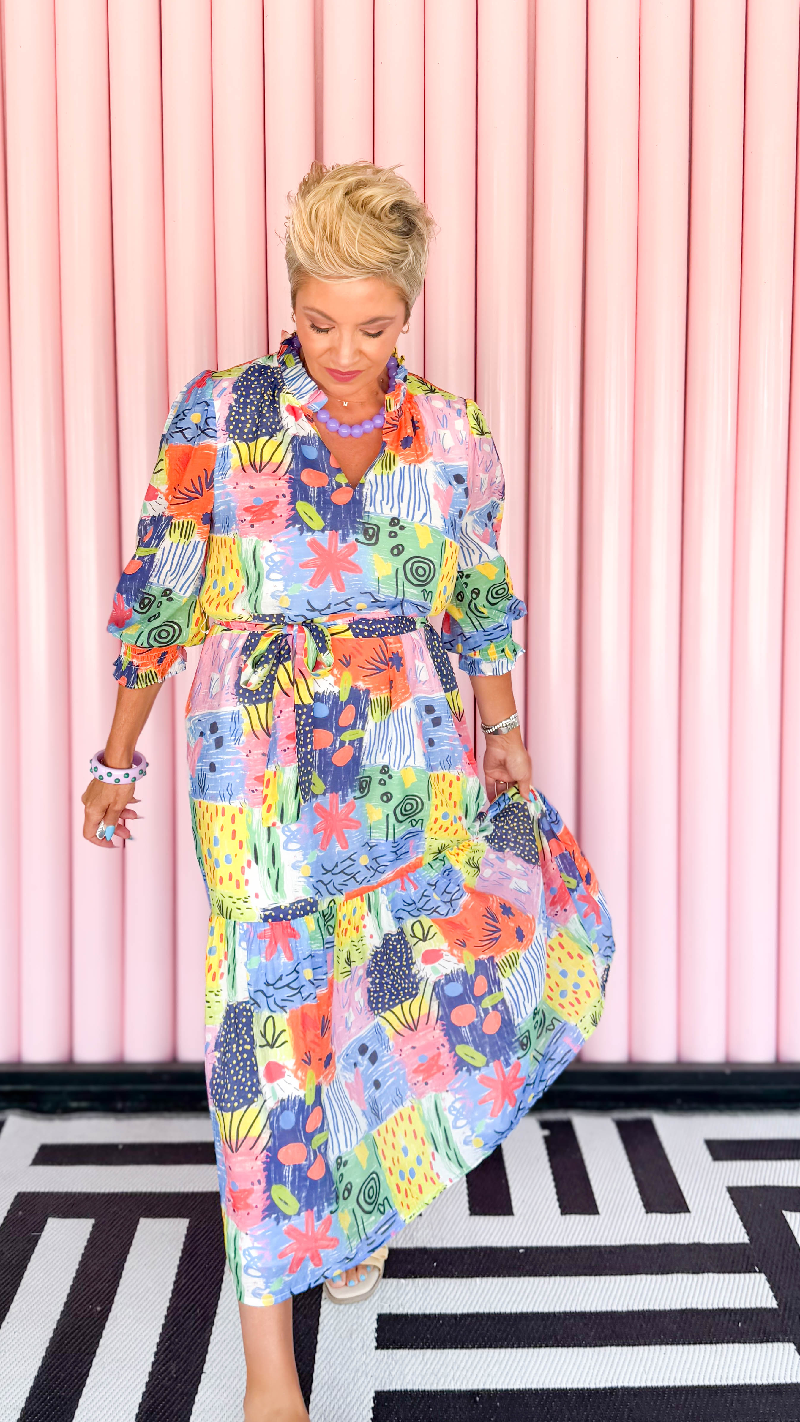Painted Patchwork Dress