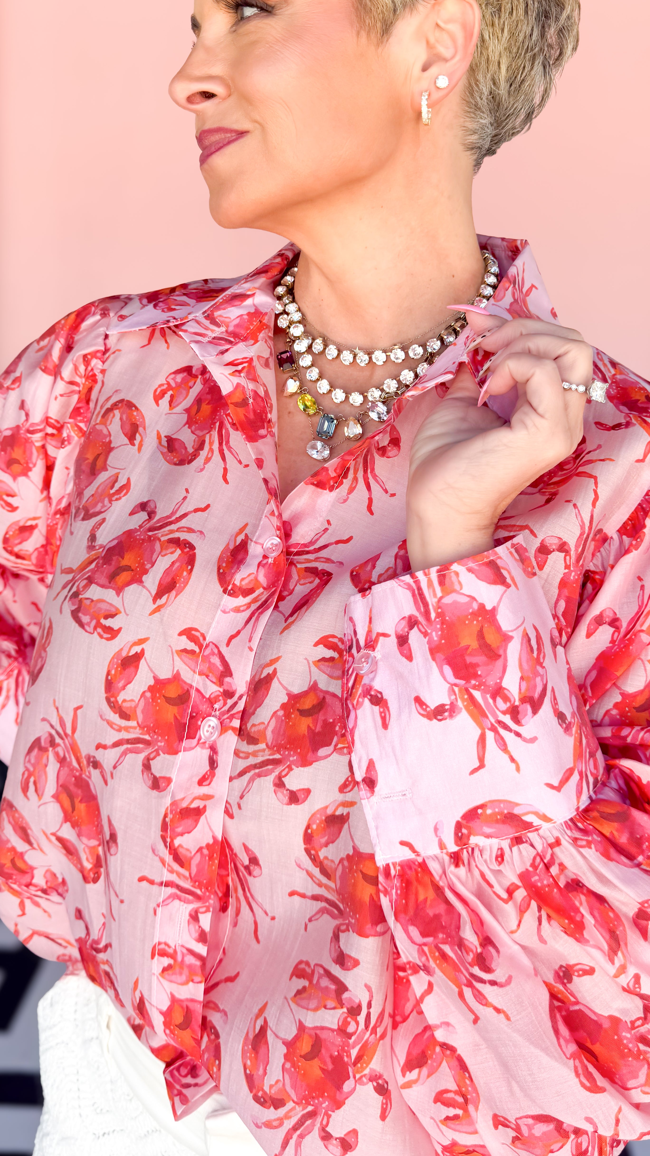 BELLISSIMA BLOUSE/PINK CRAB - The BLVD