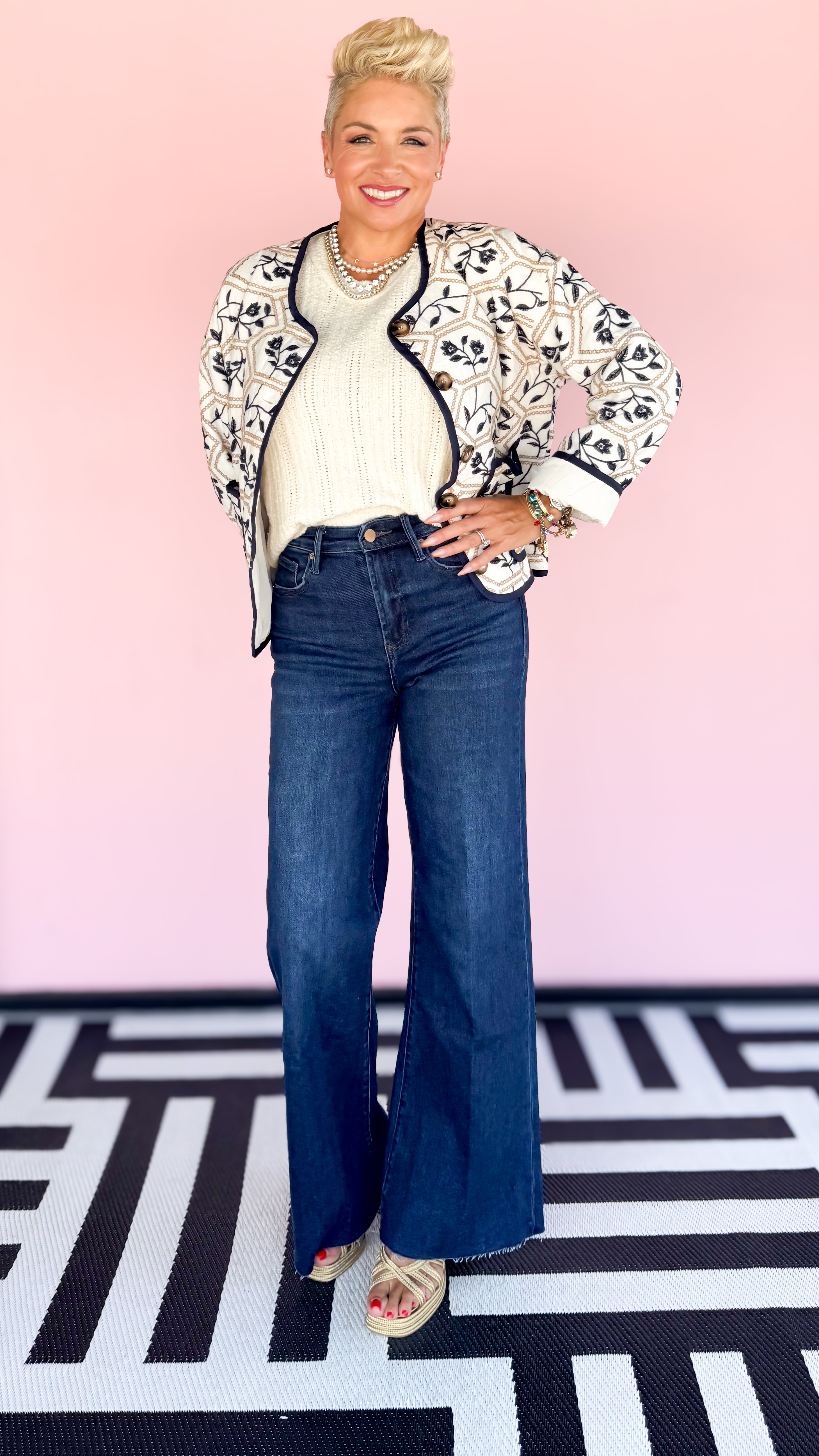 Judy Embroidered Jacket/Cream