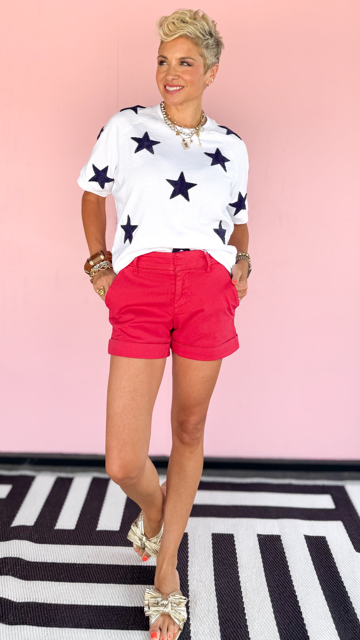 "Star" Short Sleeve Sweatshirt - The BLVD