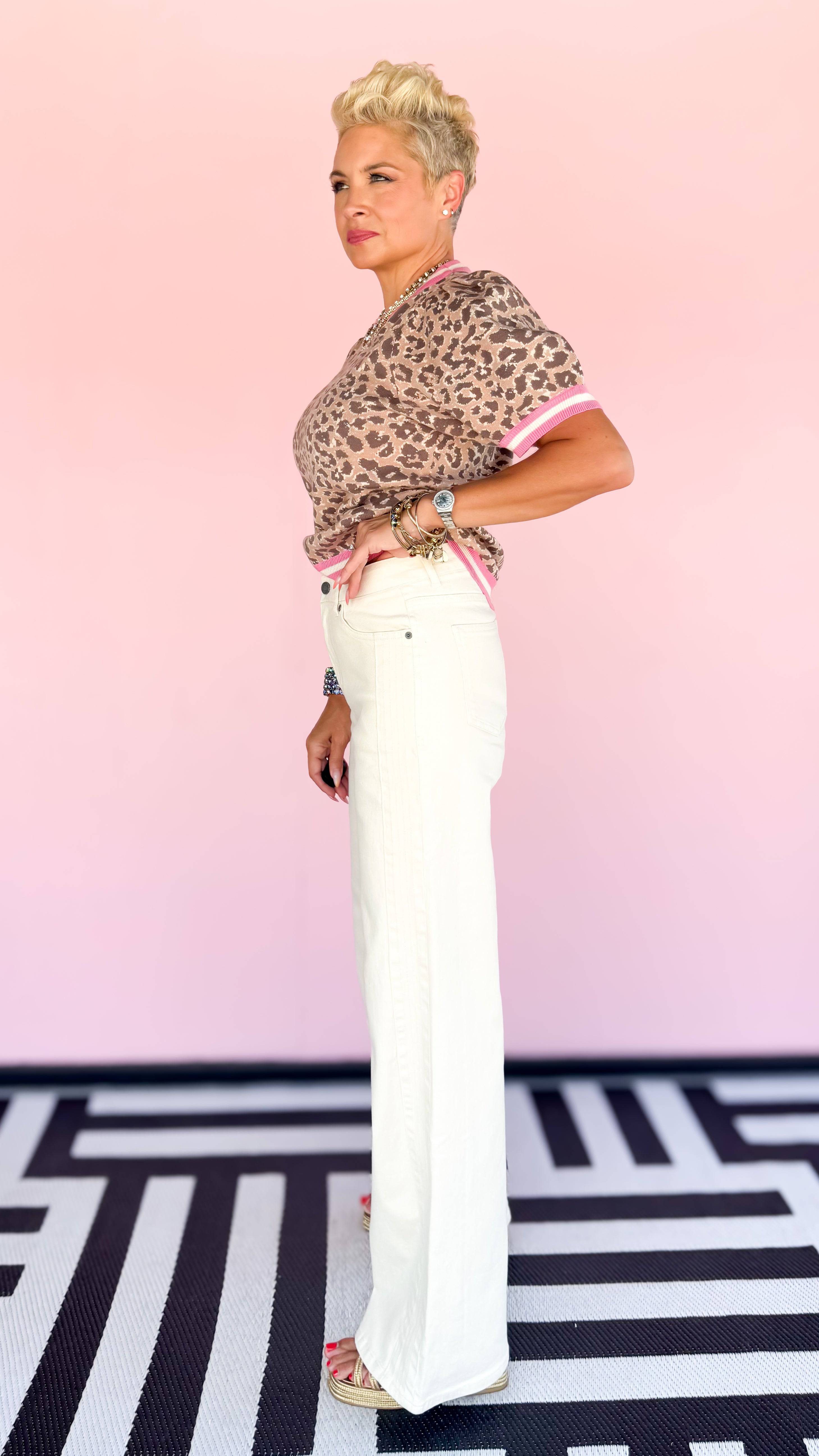 Denver Wide Leg Jean/Cream - The BLVD