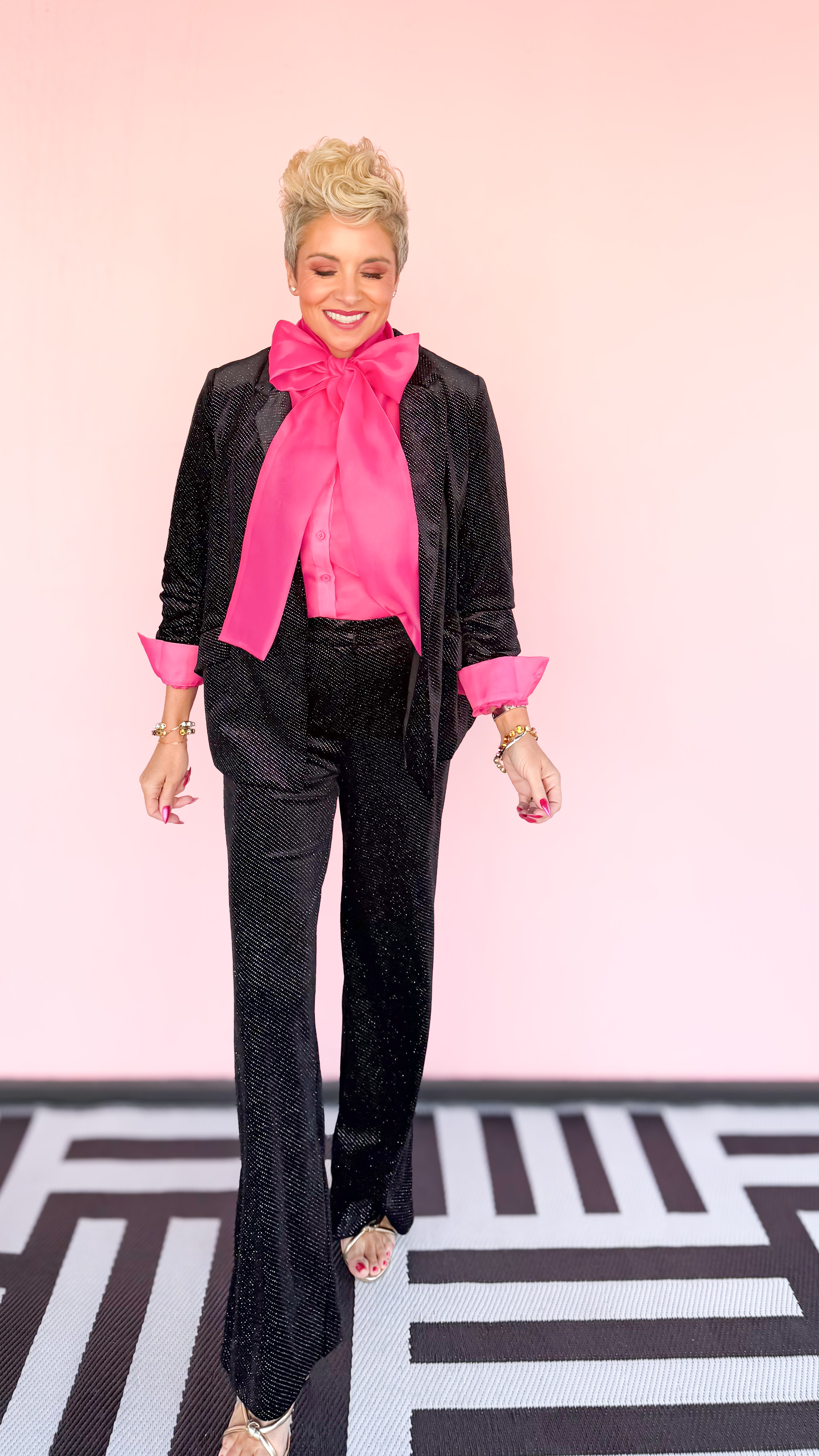 Sparkle Embellished Pants/Black