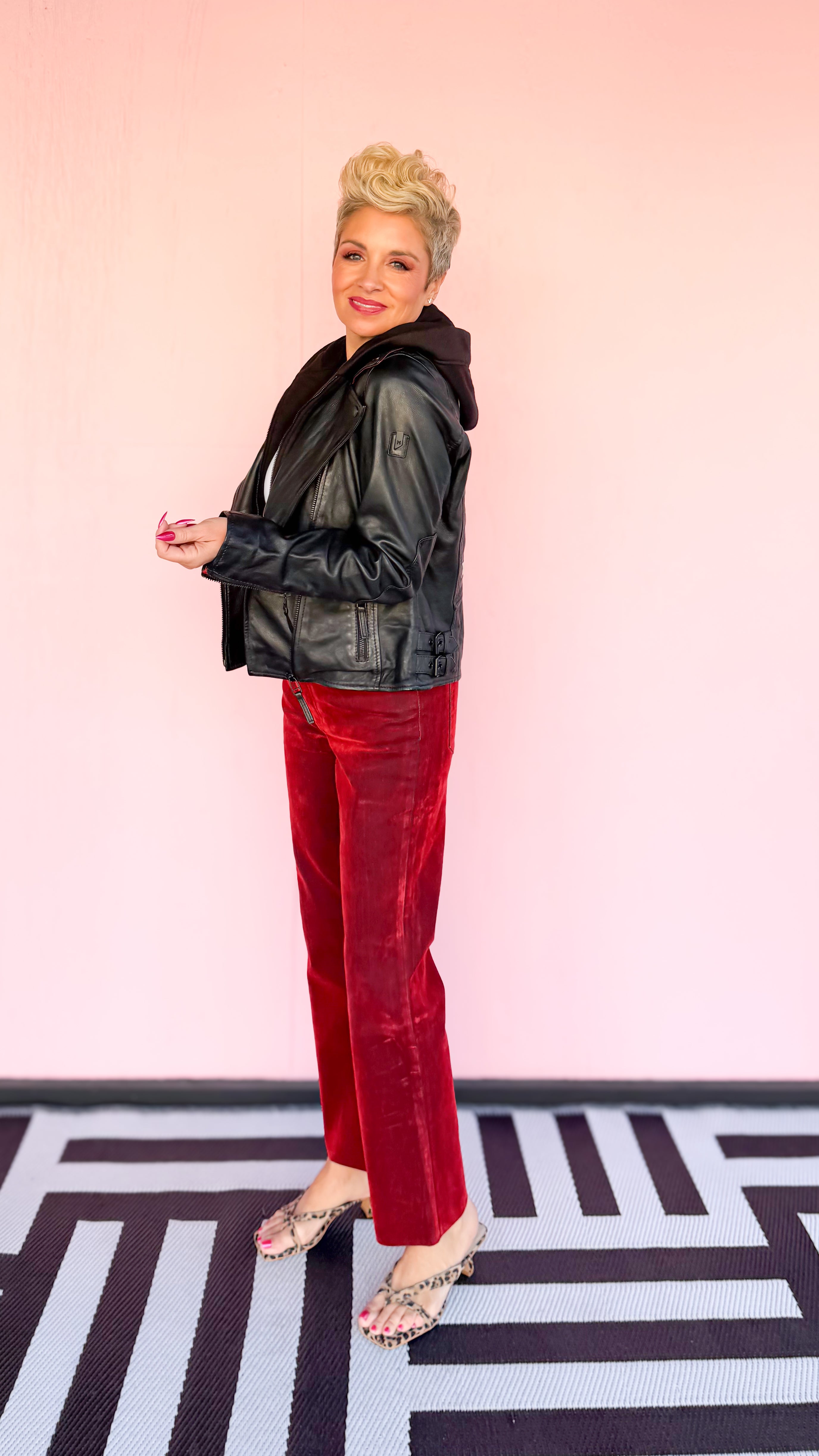 Kelsey High Rise Red Jean