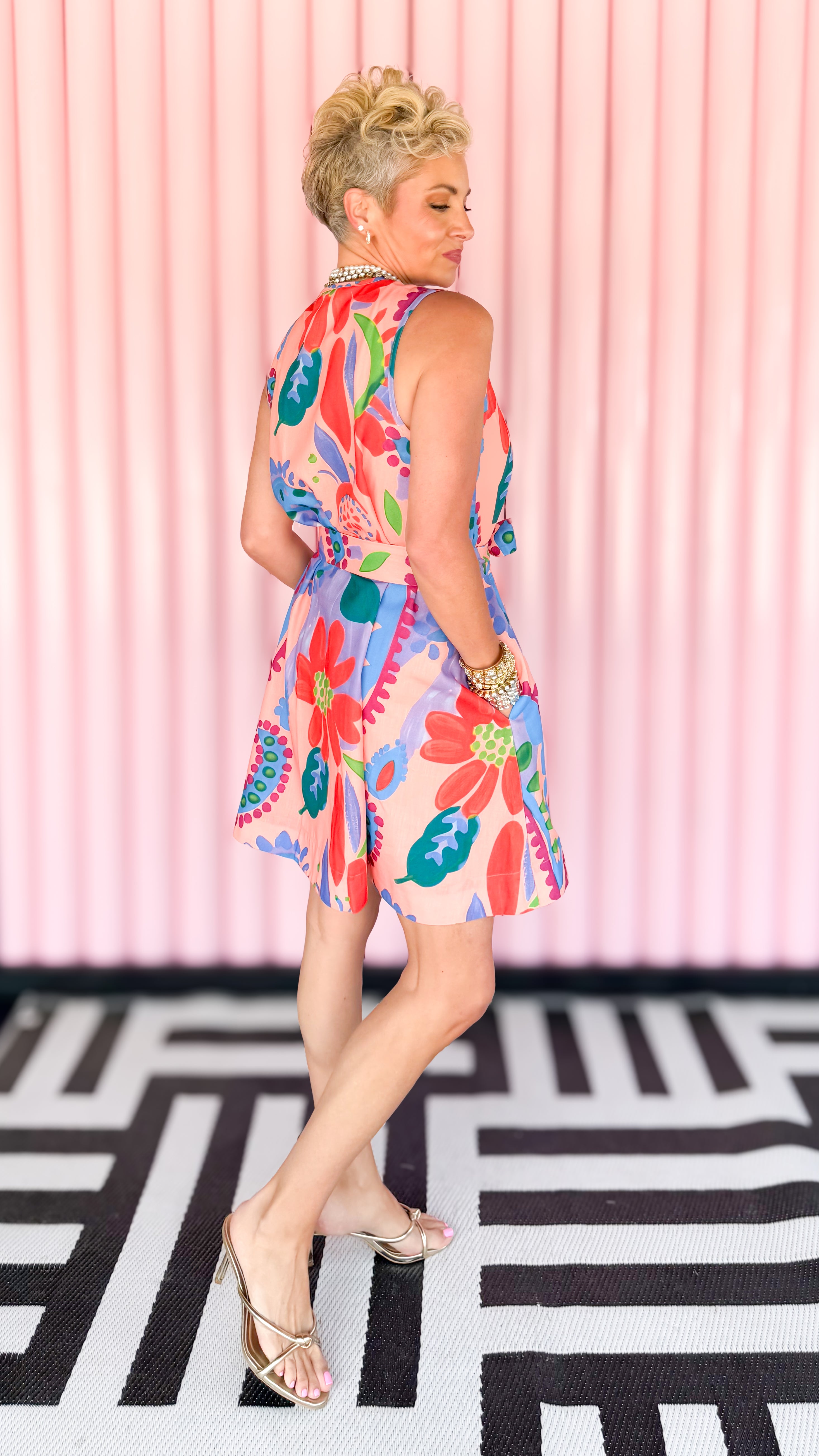 Janice Mini Pleated Dress