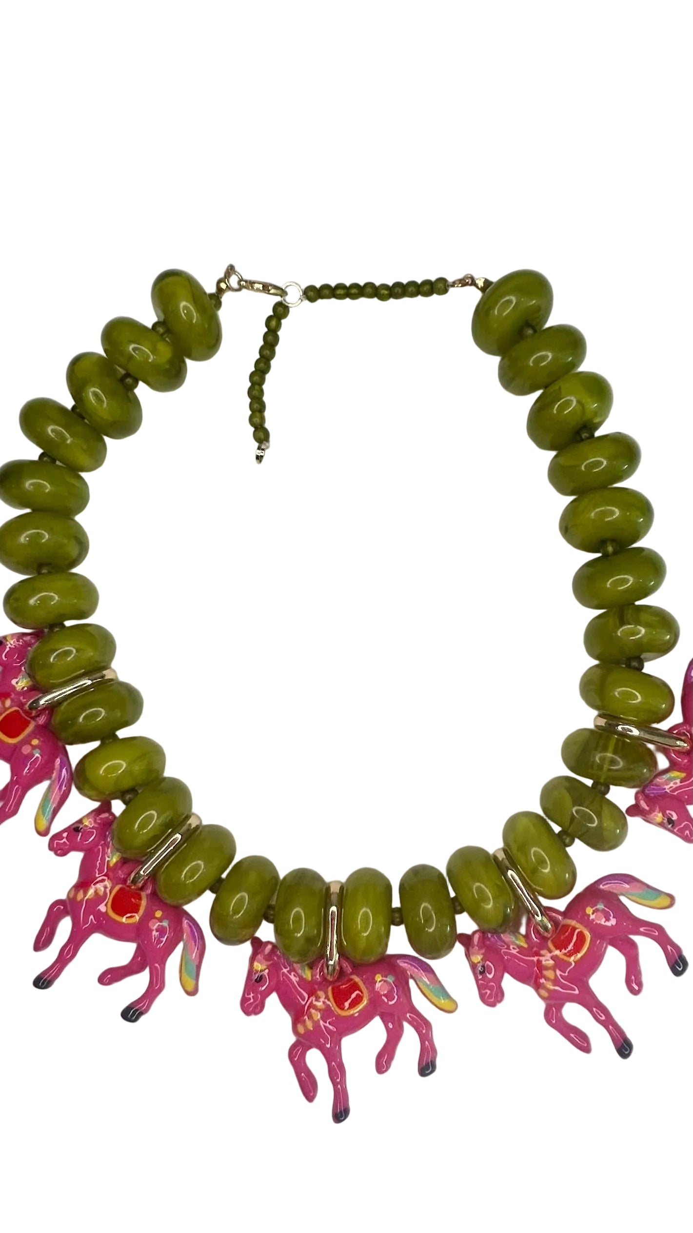 Large Bead Horse Necklace