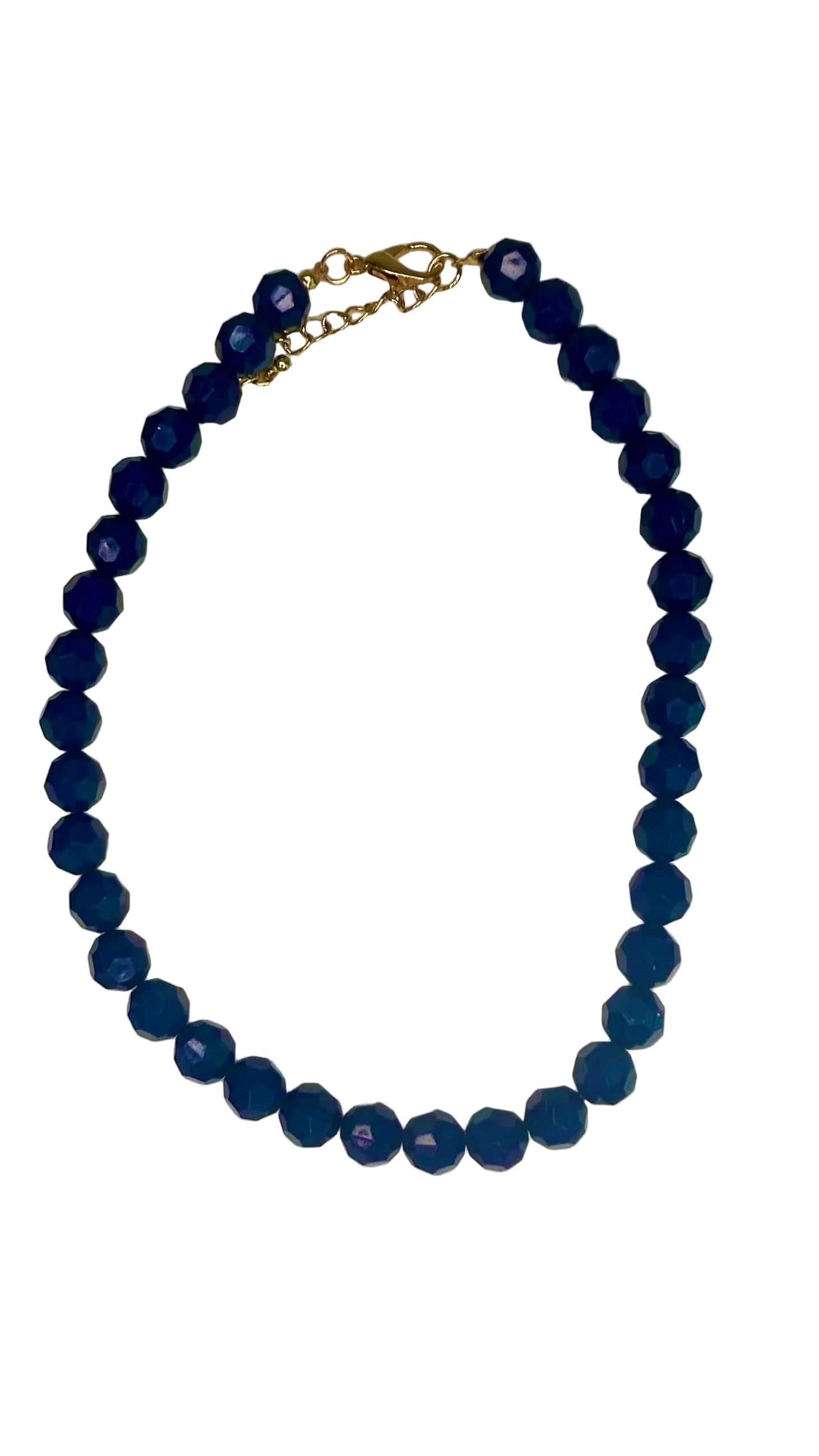 Faceted 11mm Beaded Necklace 18"