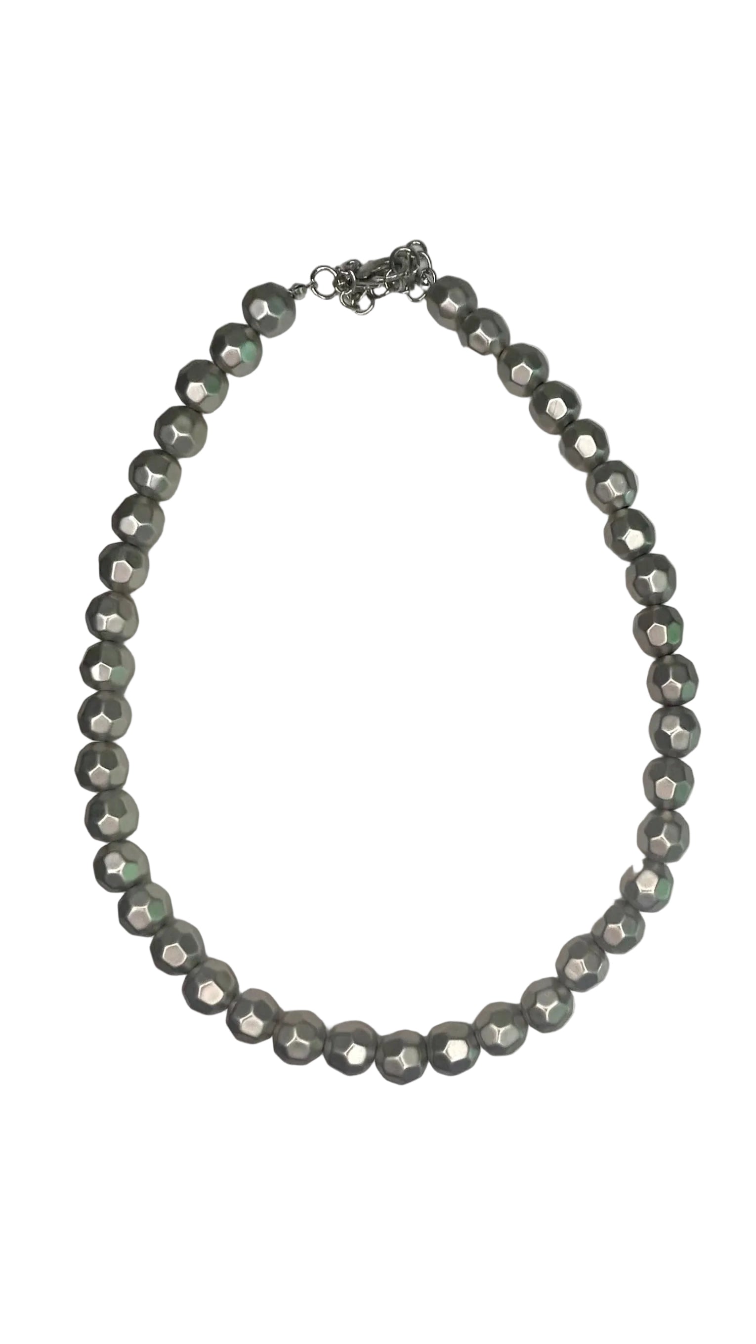Faceted 11mm Beaded Necklace 18"