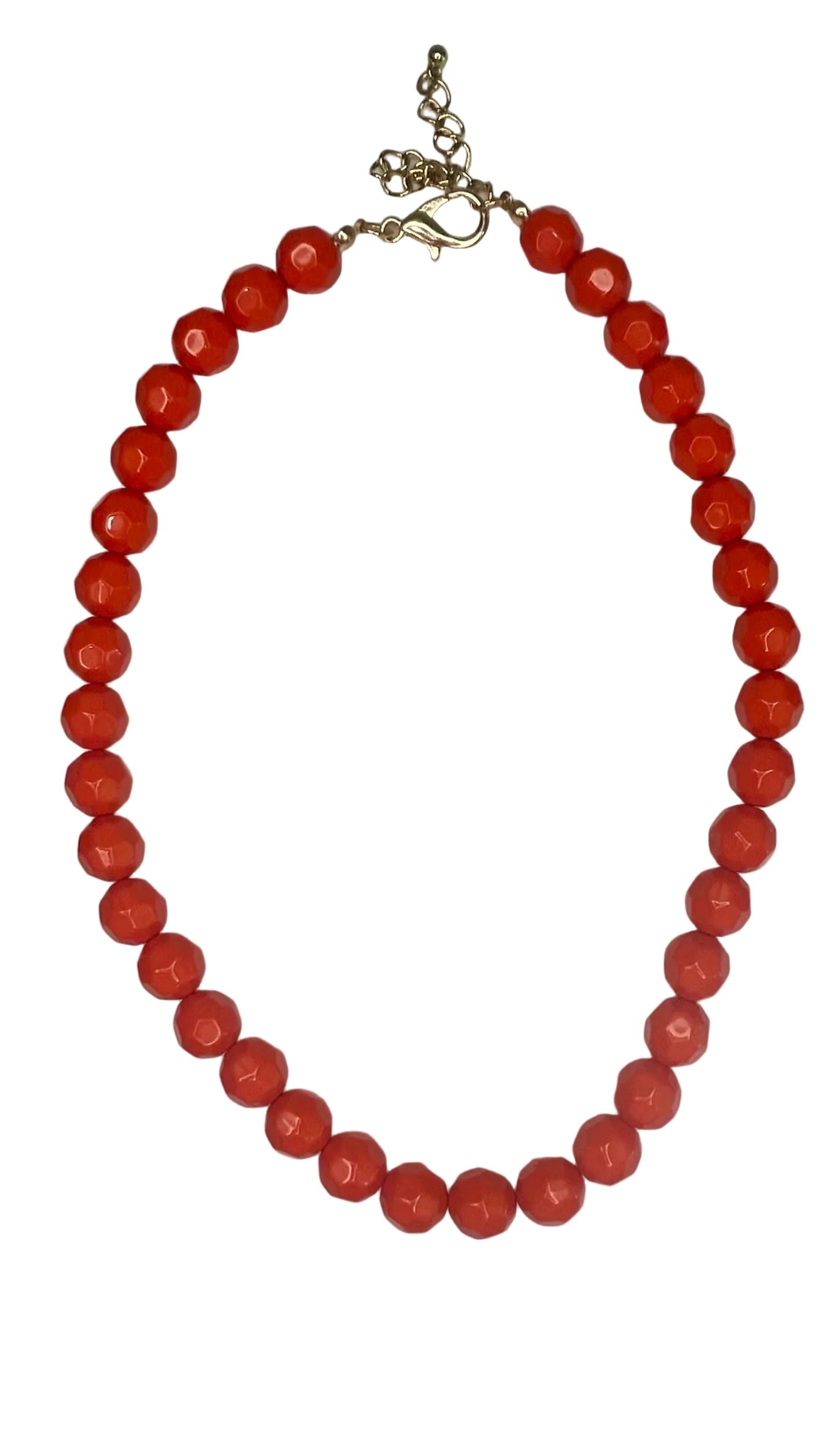 Faceted 11mm Beaded Necklace 18"