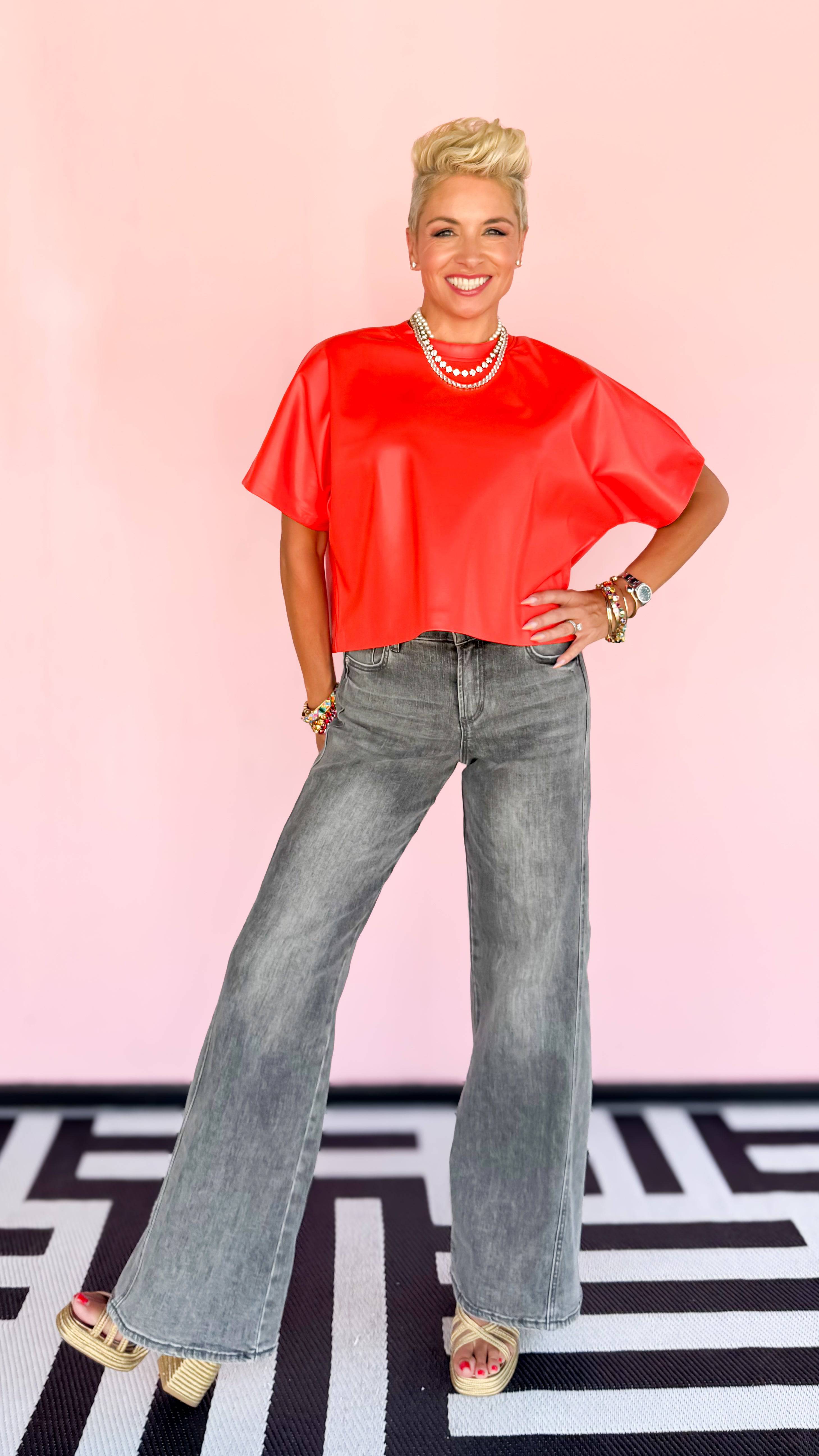 Micah Wide Leg Jean/Gray - The BLVD
