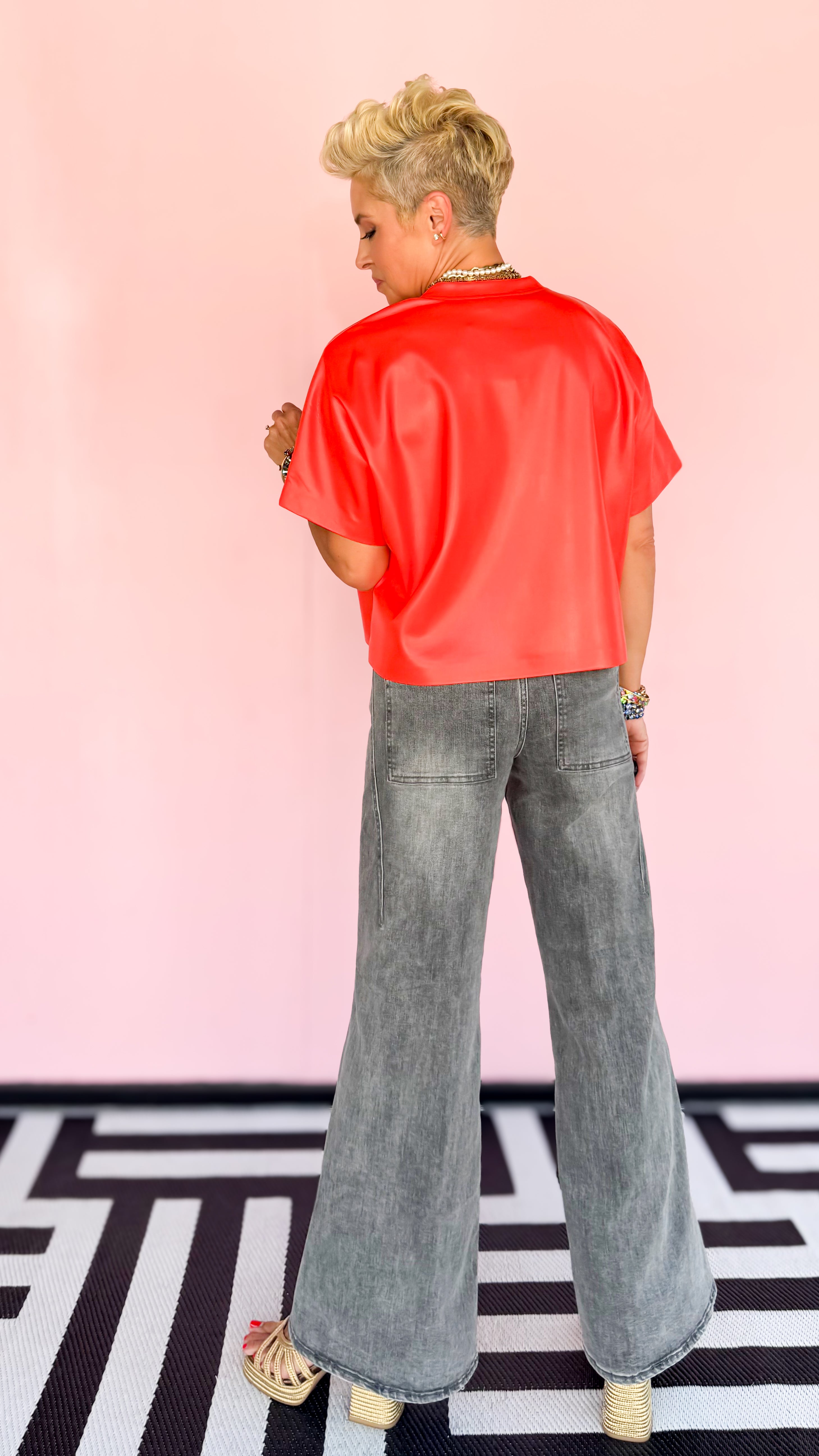 Micah Wide Leg Jean/Gray