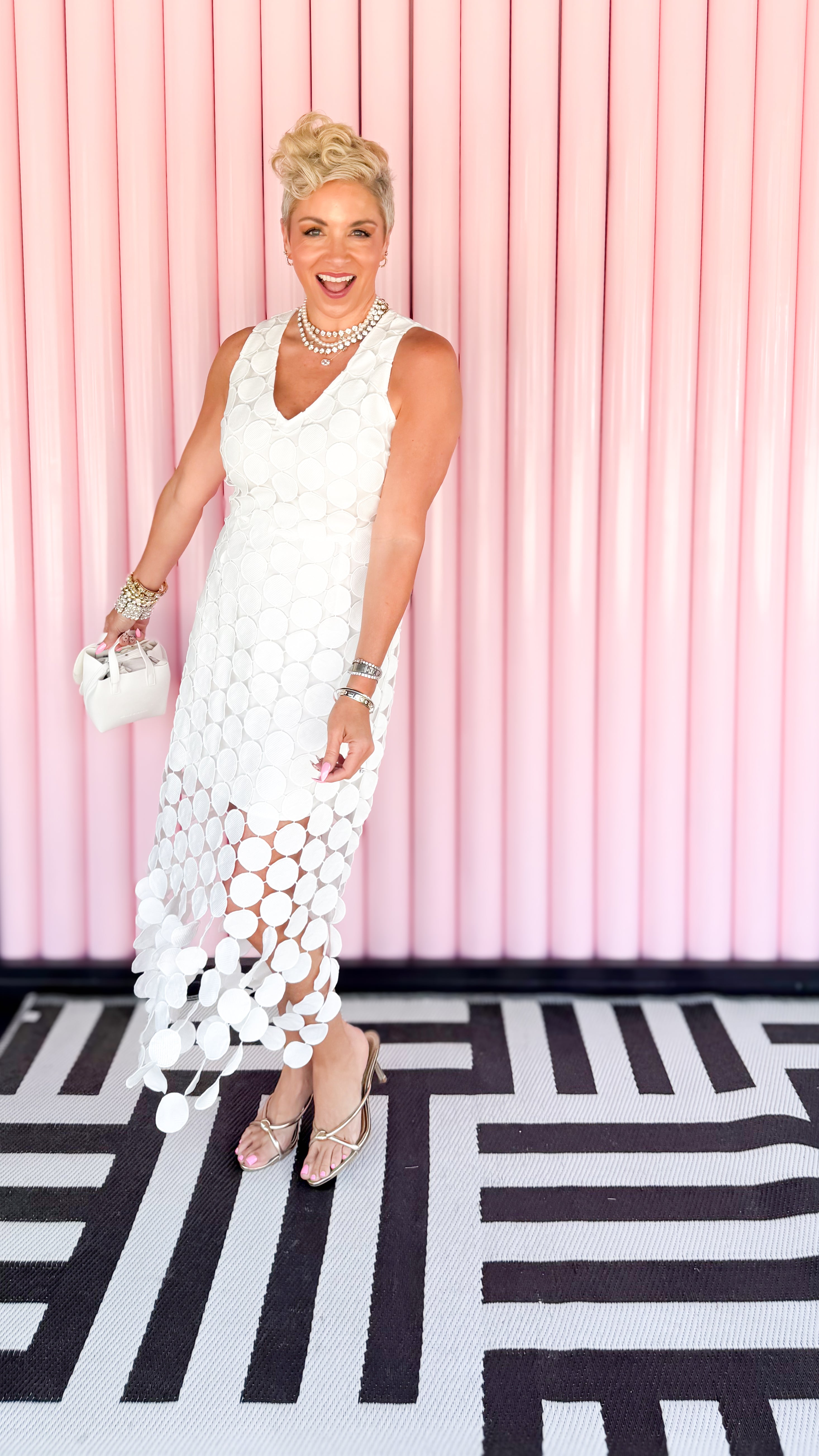 Round Crochet Bottom Tassel Dress