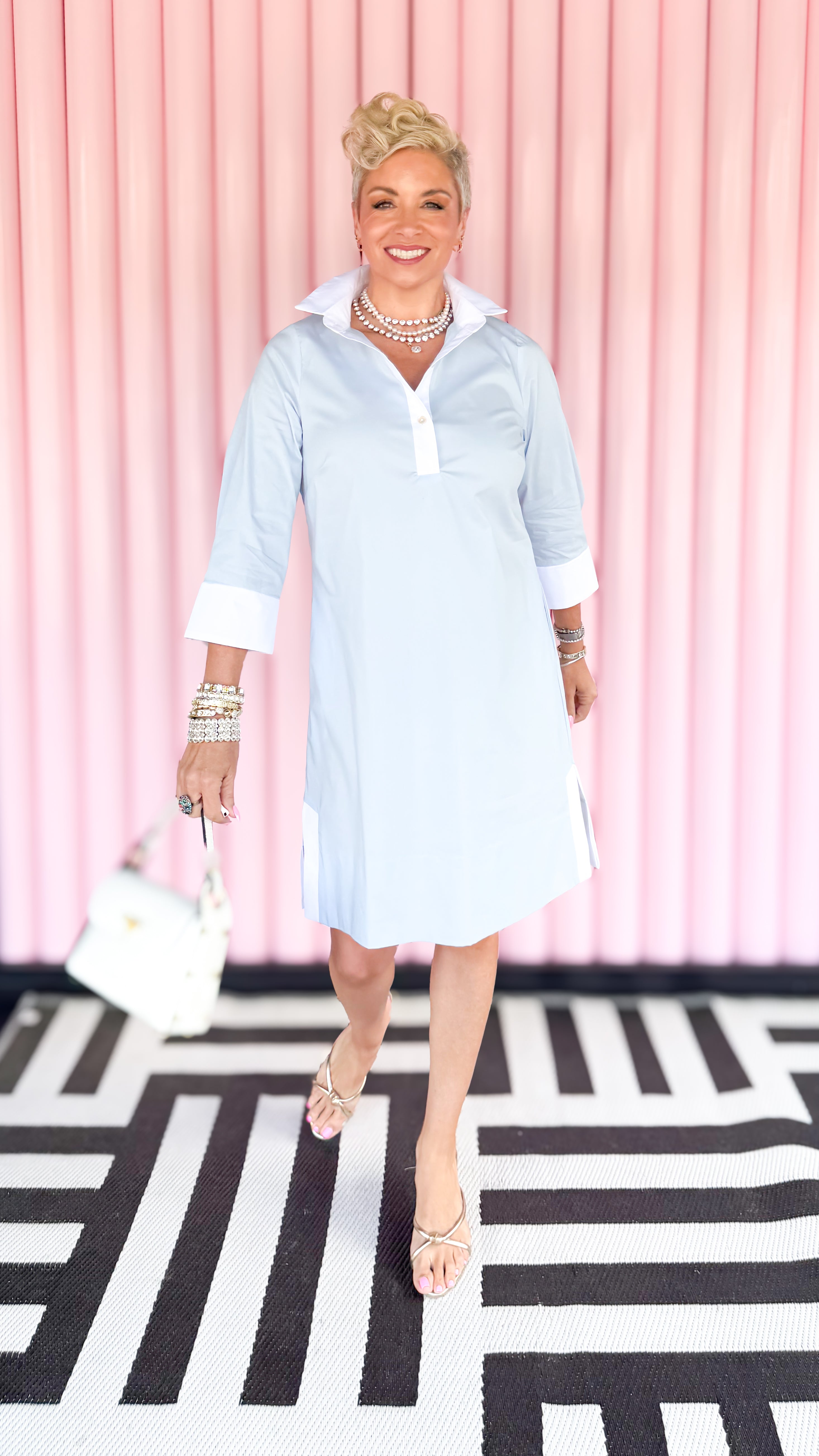 Shirt Tail Dress in Periwinkle
