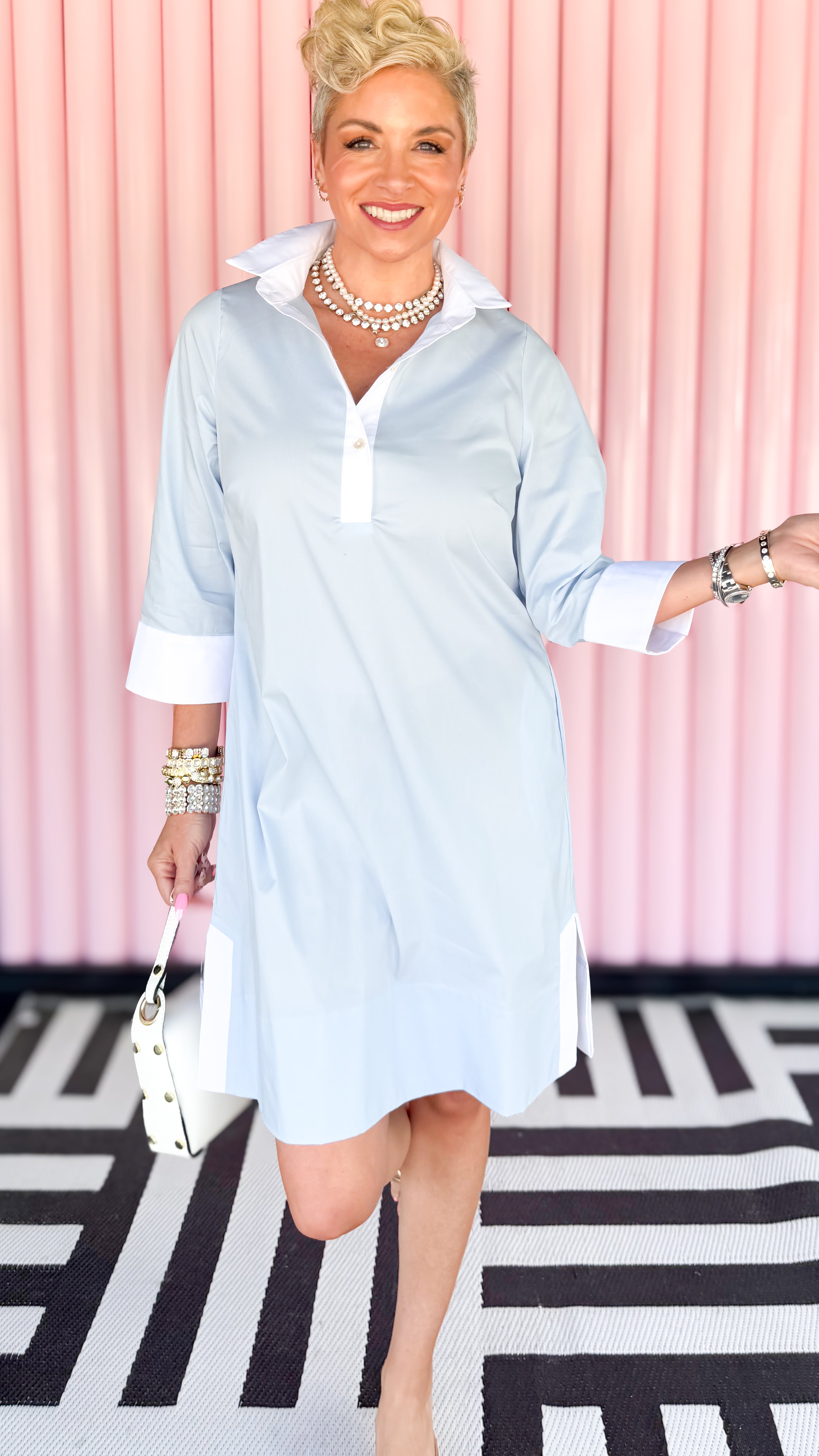 Shirt Tail Dress in Periwinkle