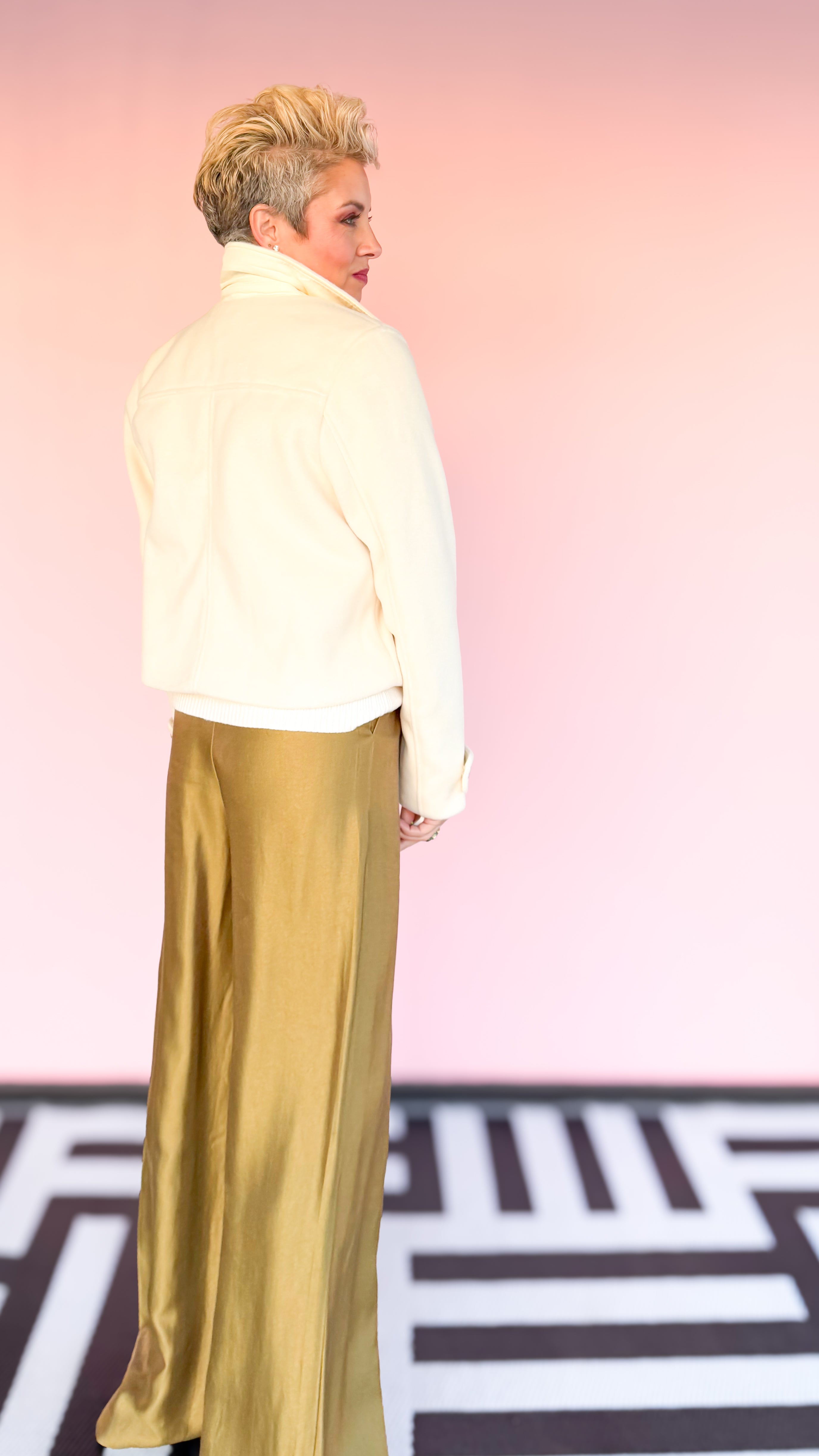 High Waist Wide Pants in Olive