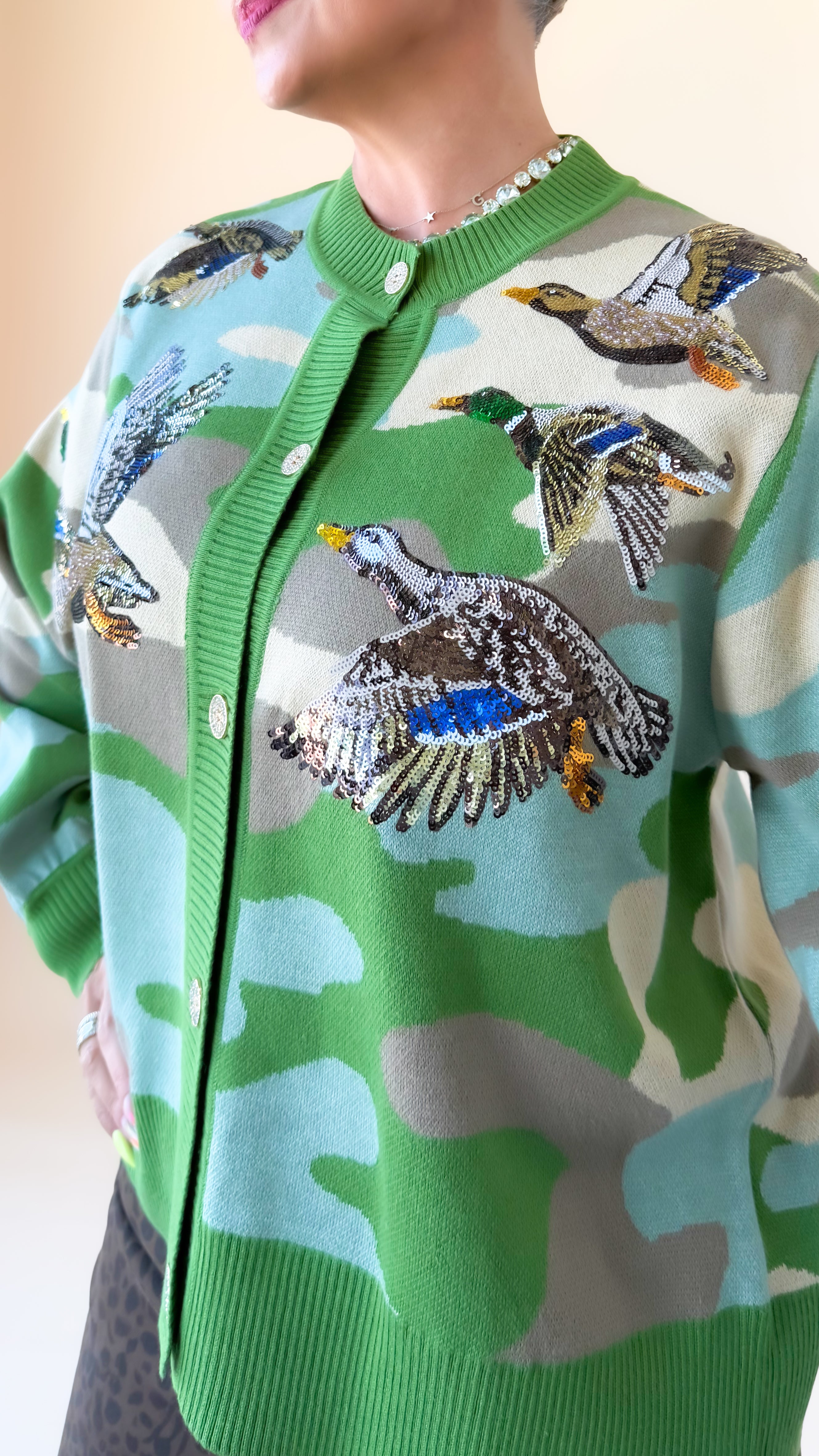 Flying Ducks Cardigan/Camo
