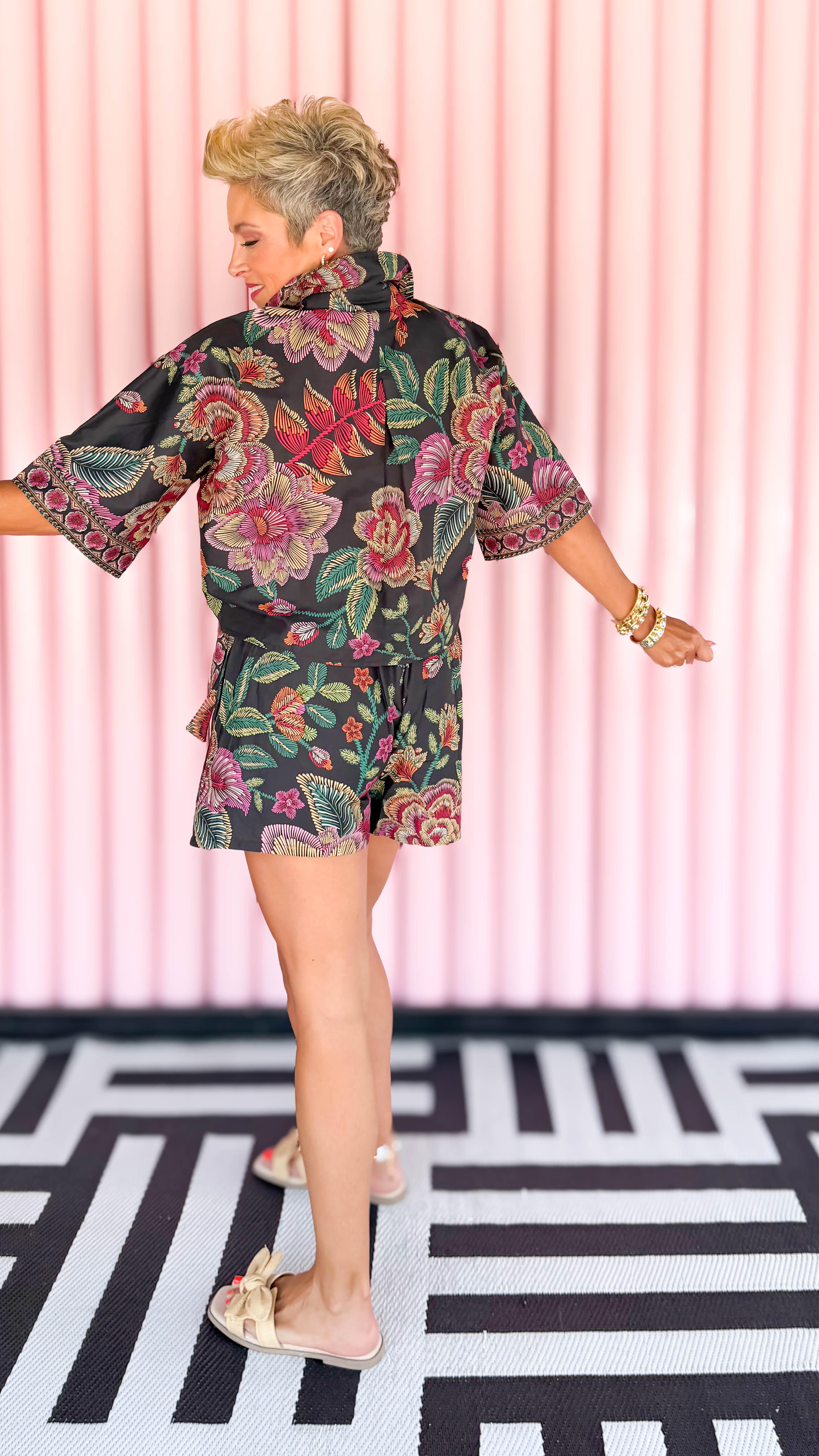 Leilani Floral Skort/Black