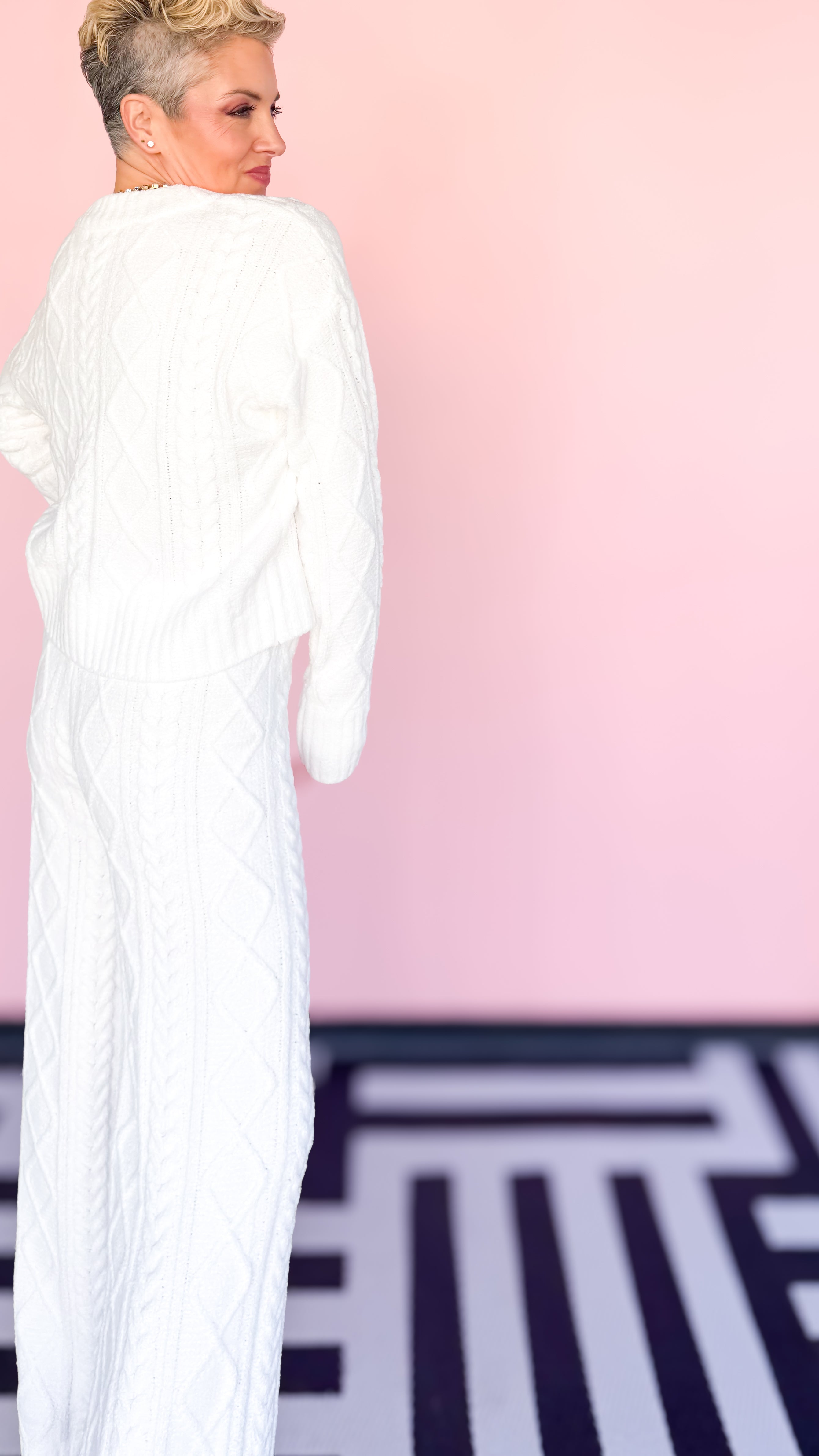 Gemma Cable Pants/Ivory