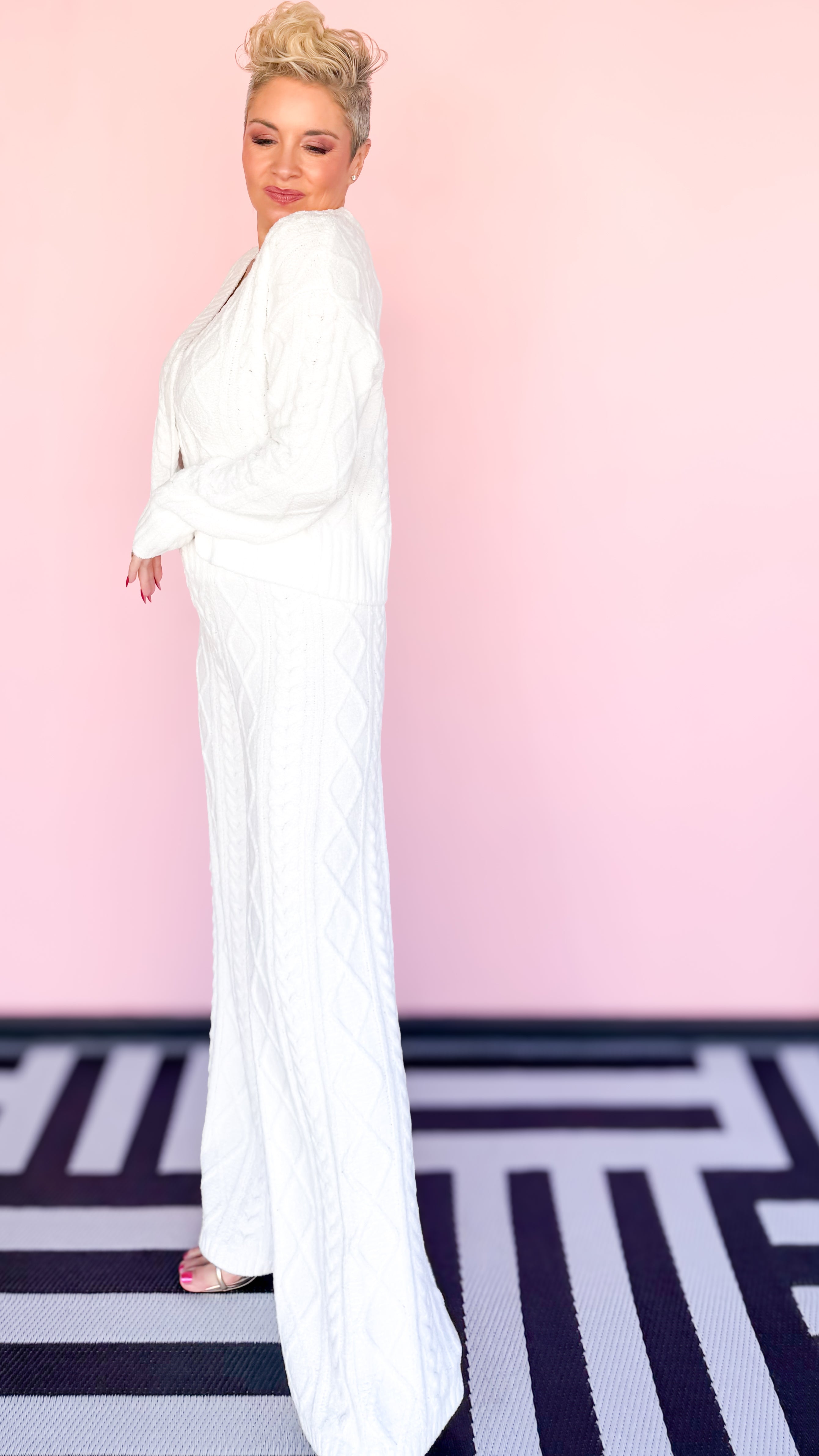 Gemma Cable Pants/Ivory