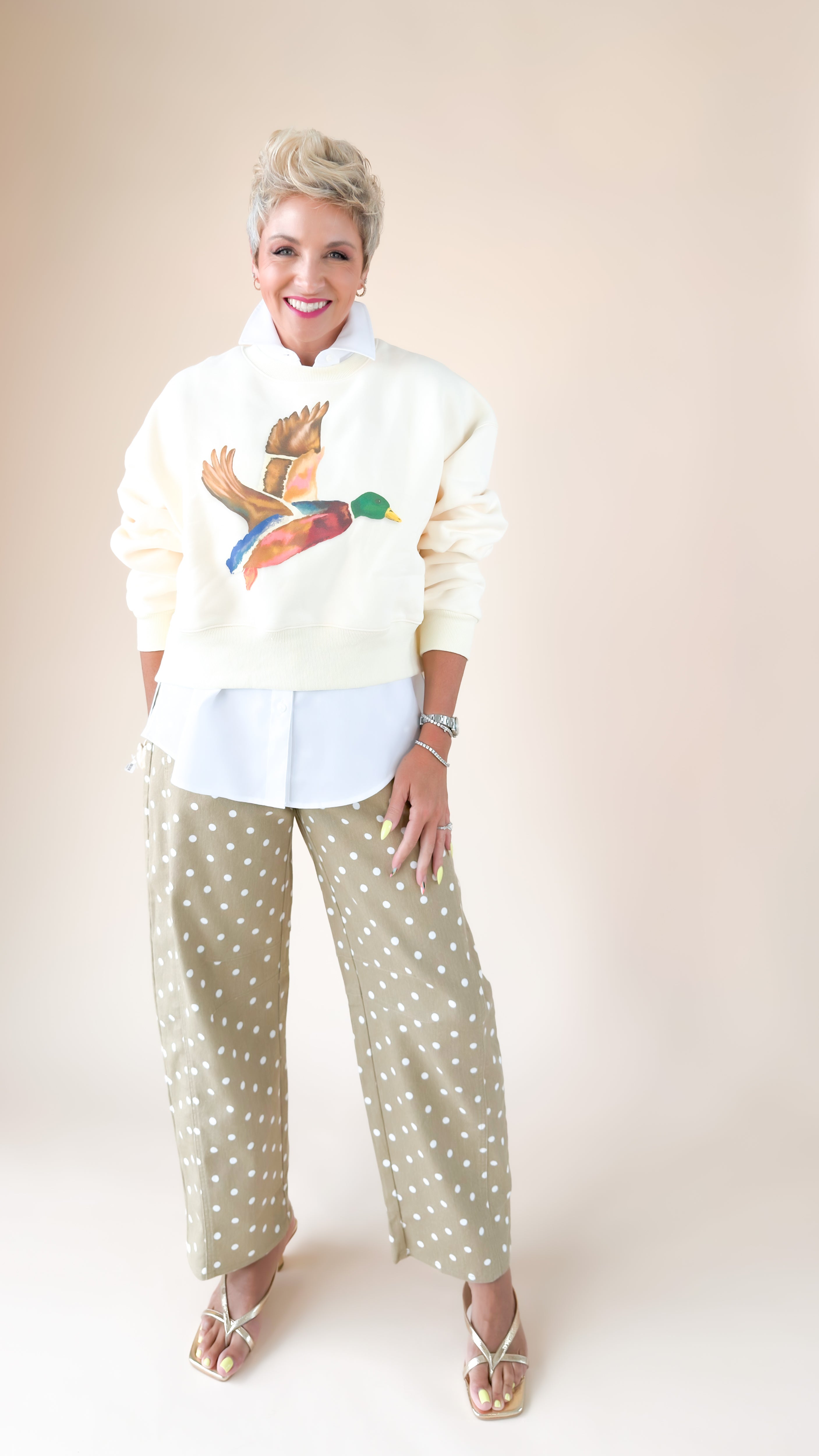 Flying Mallard Crop Sweatshirt