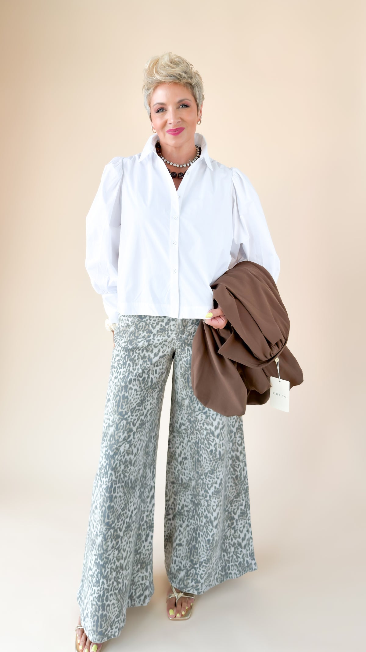Puff Sleeve Shirt - White