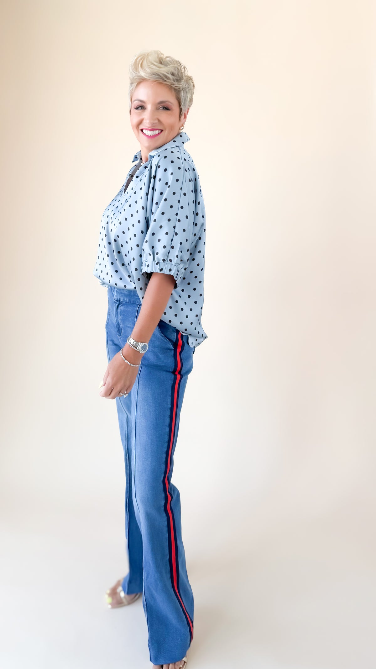Florence Jeans Side Stripe - Medieval