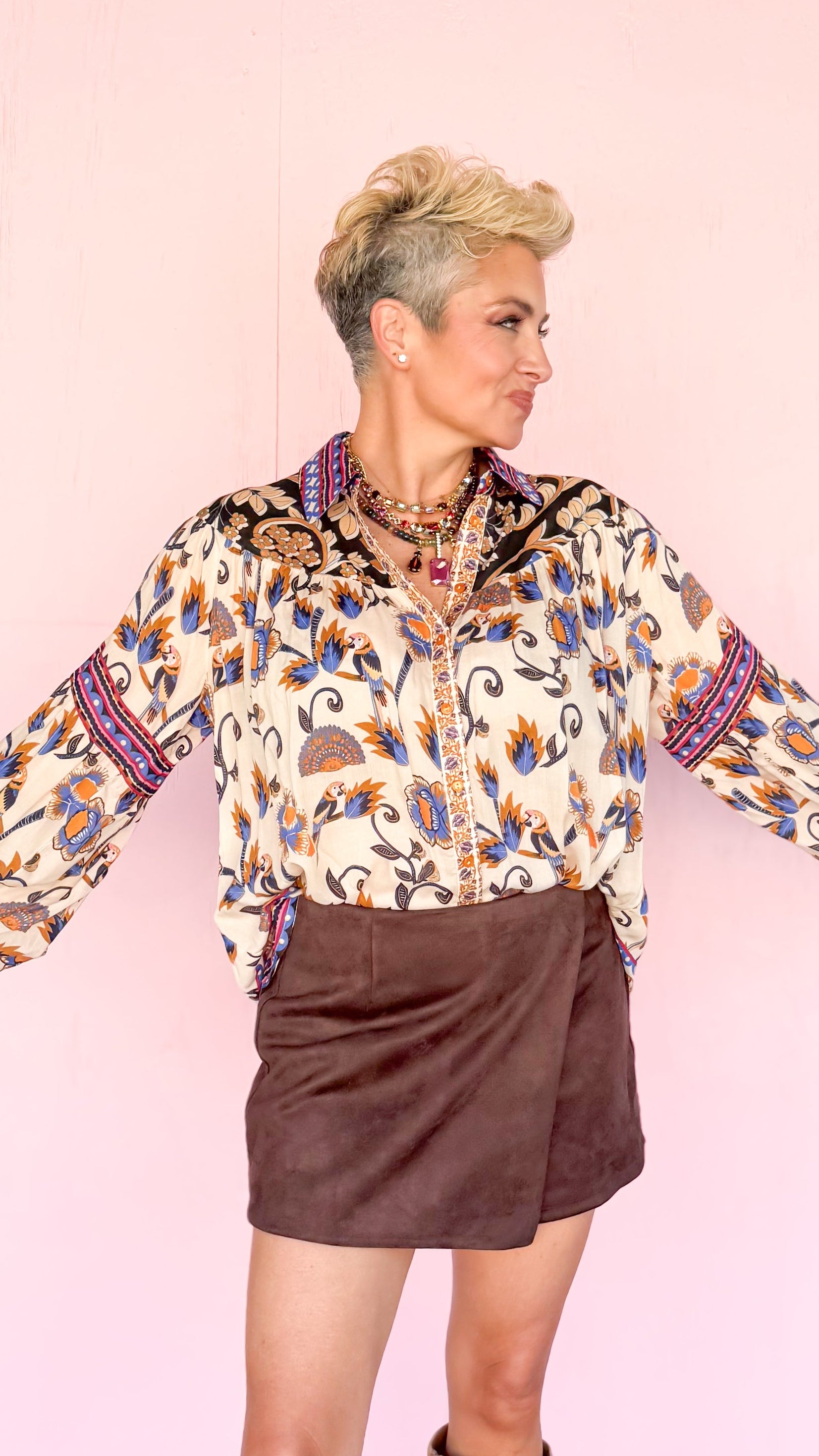 Rahema Drop Shoulder Top/Multi - The BLVD