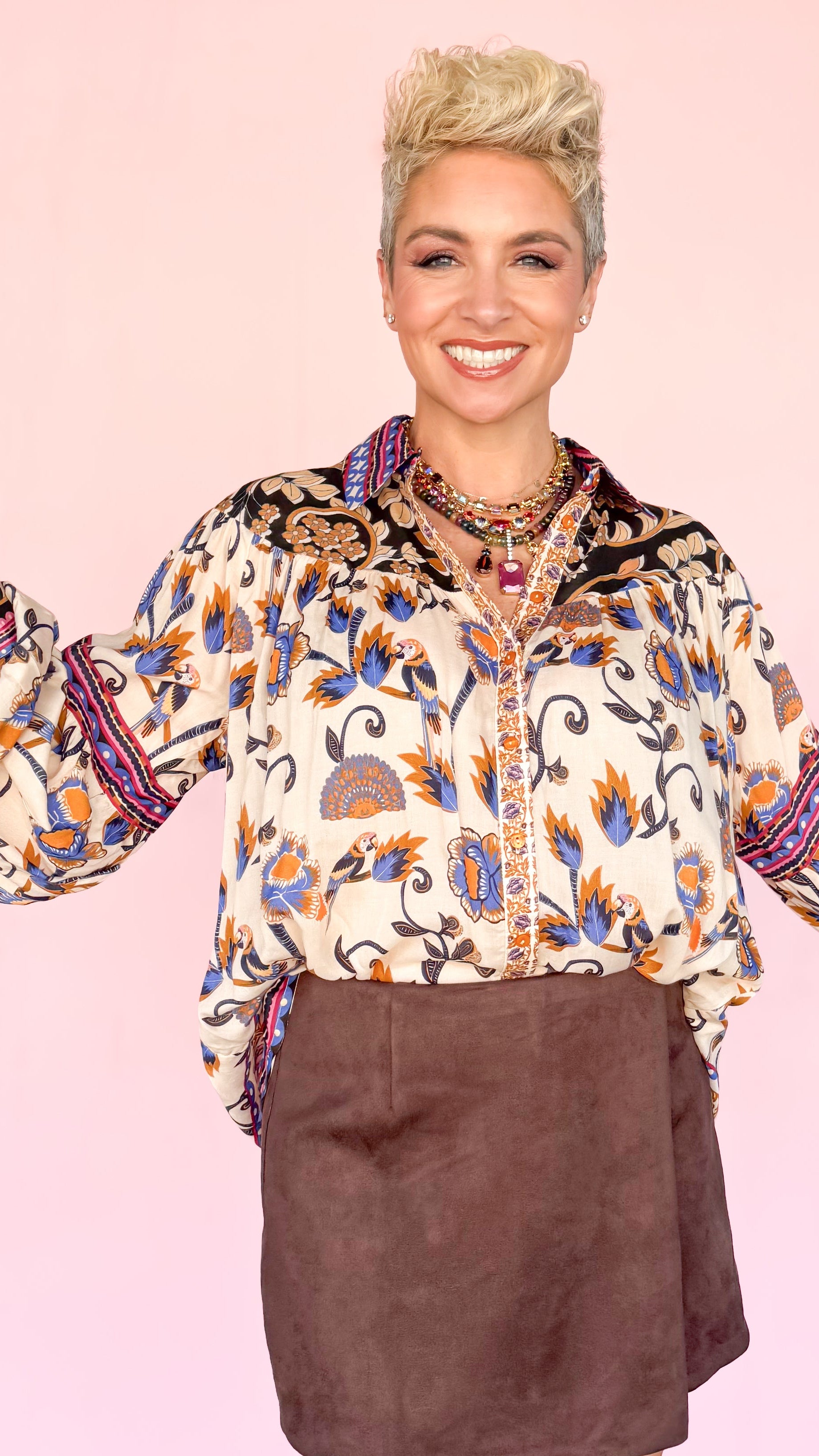 Rahema Drop Shoulder Top/Multi - The BLVD