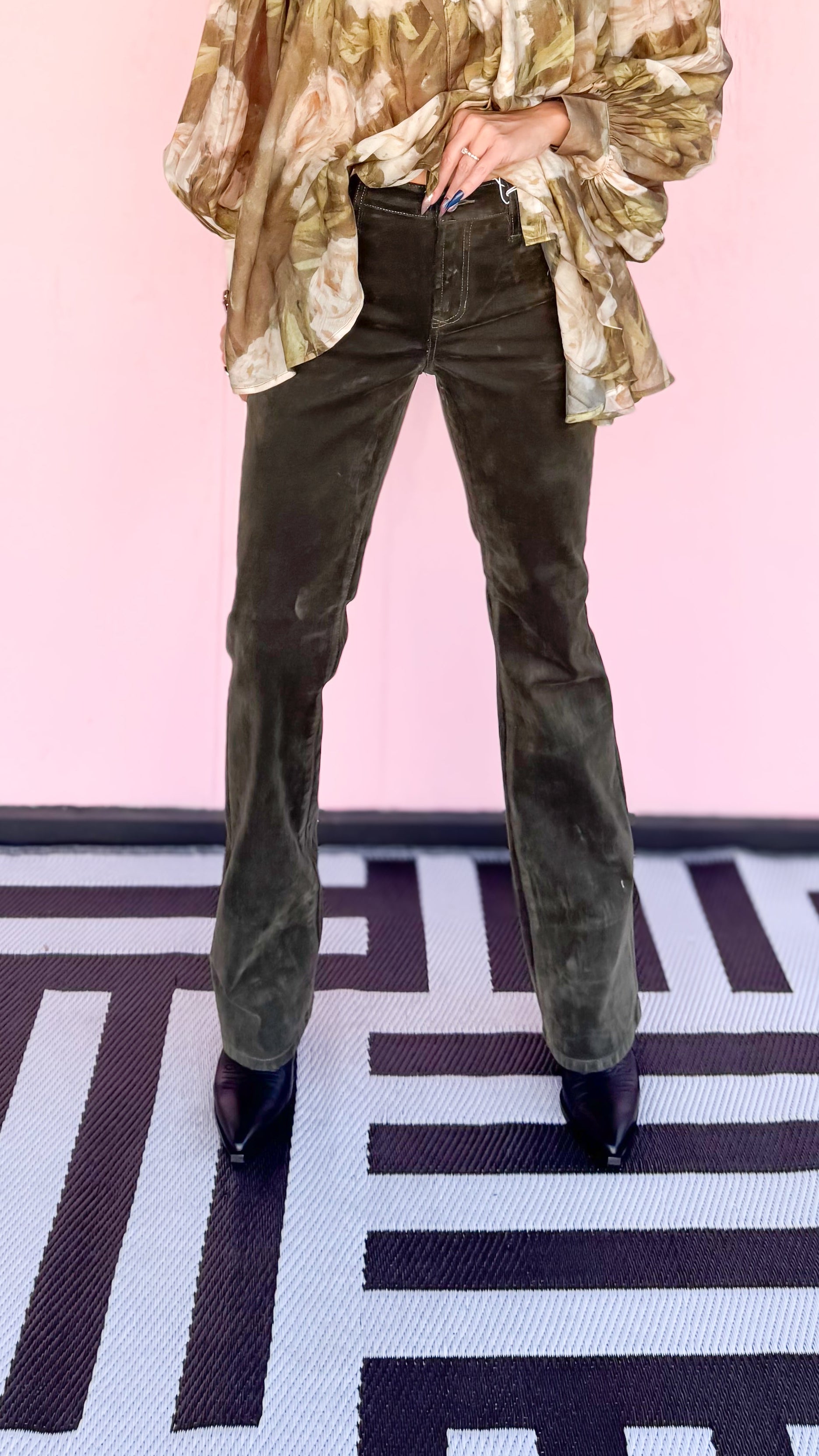 Jaxtyn Brushed Denim Jean/Olive - The BLVD