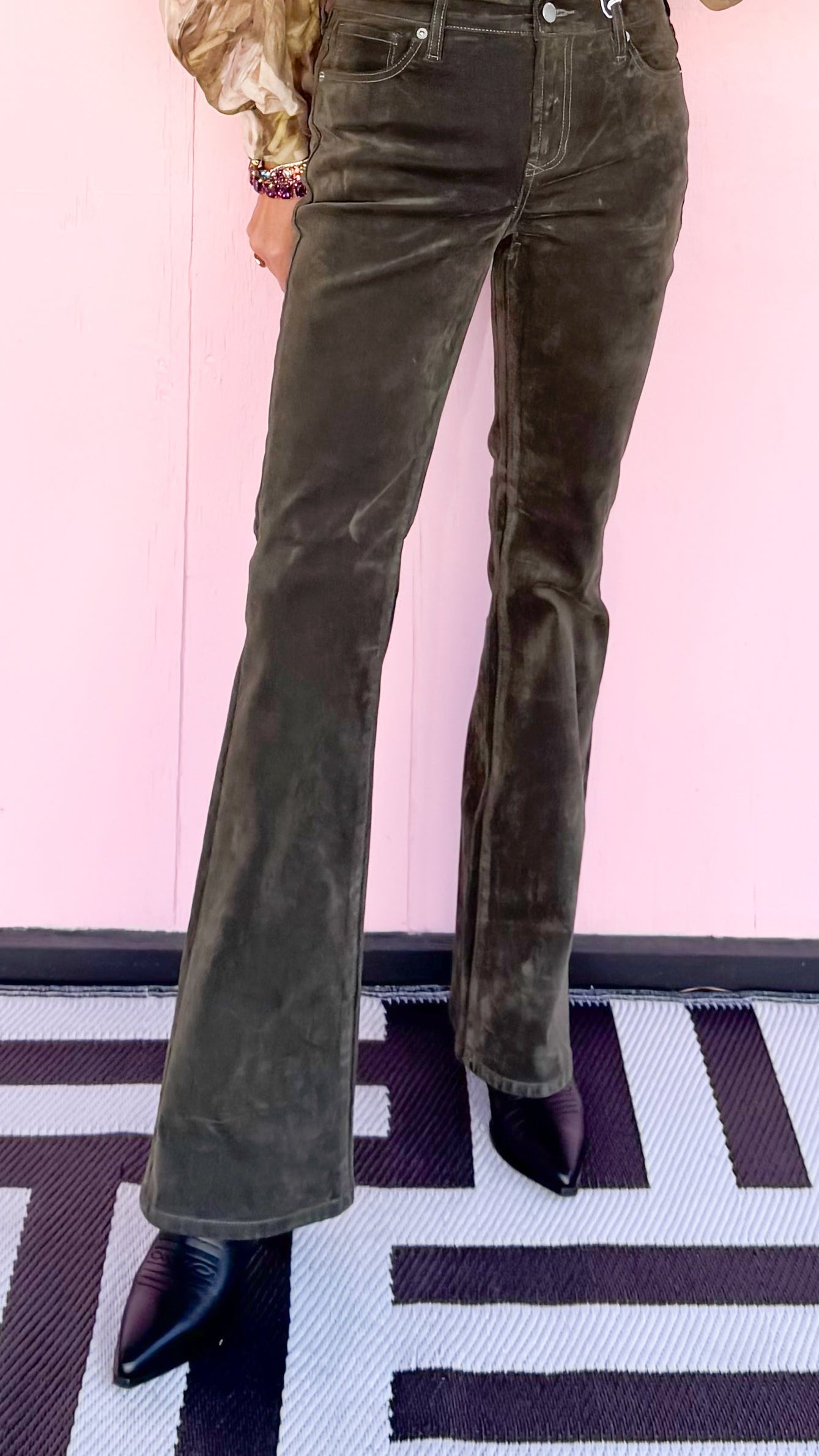 Jaxtyn Brushed Denim Jean/Olive - The BLVD