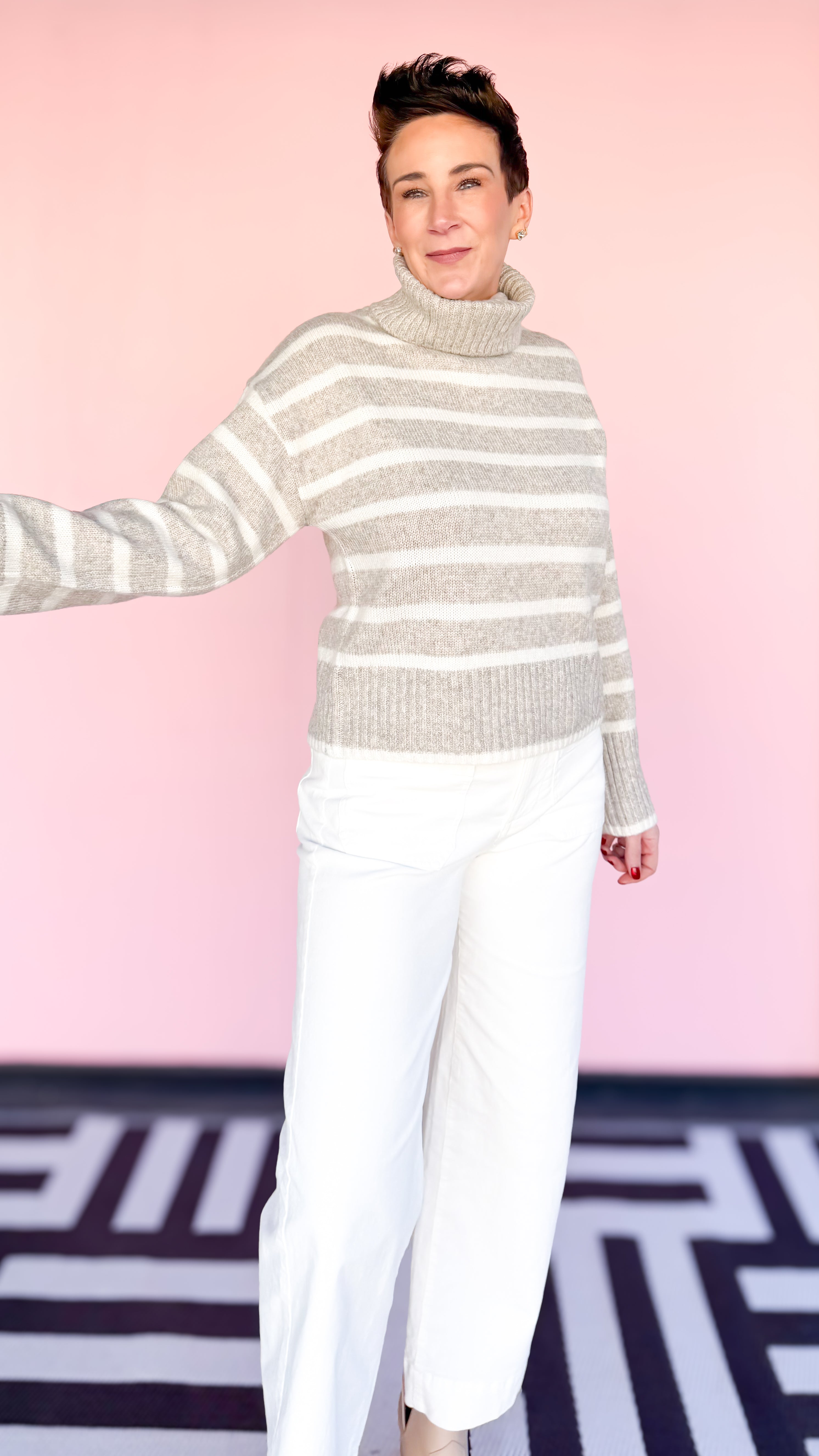 Josephine Stripe Turtleneck