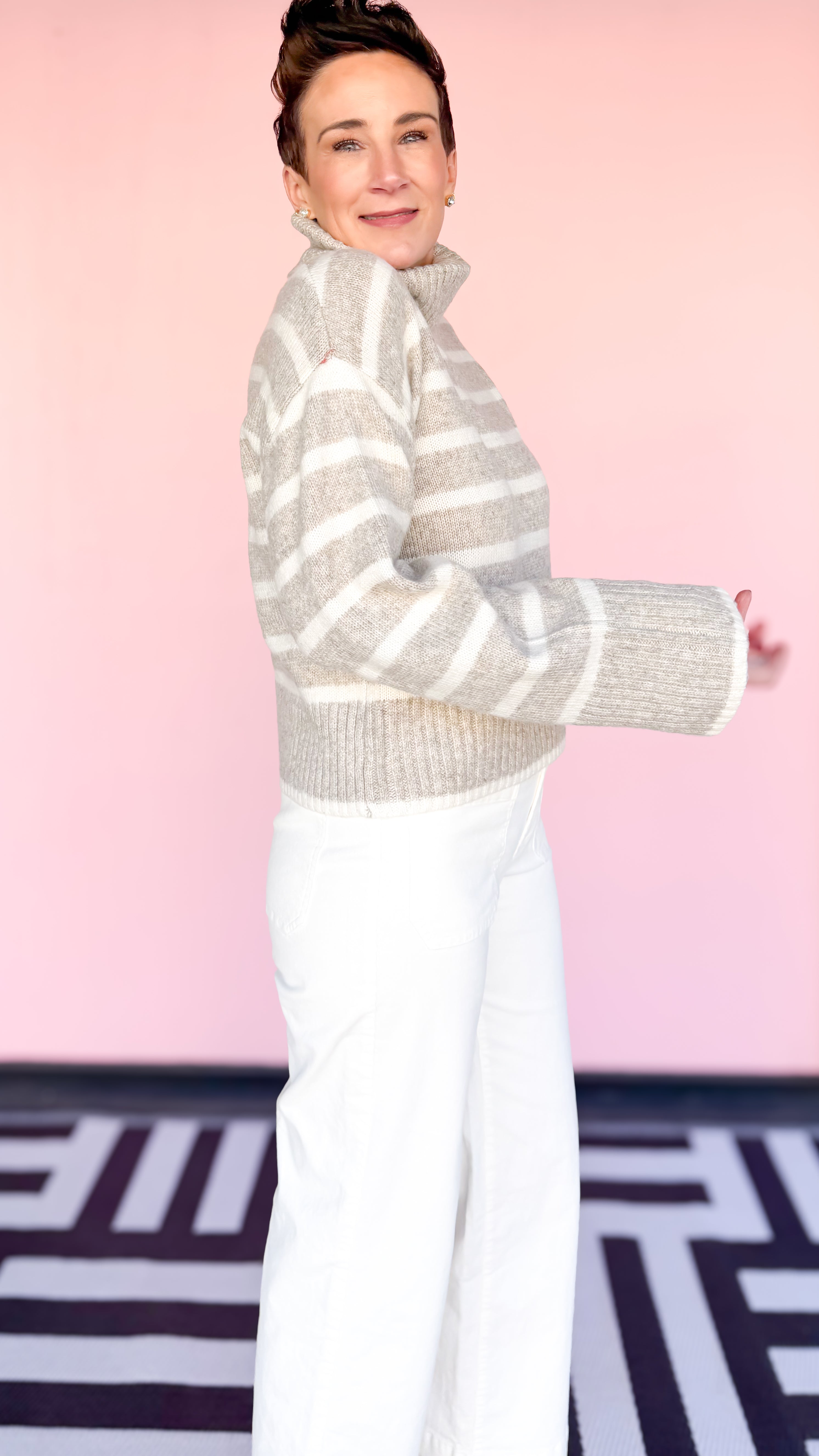 Josephine Stripe Turtleneck