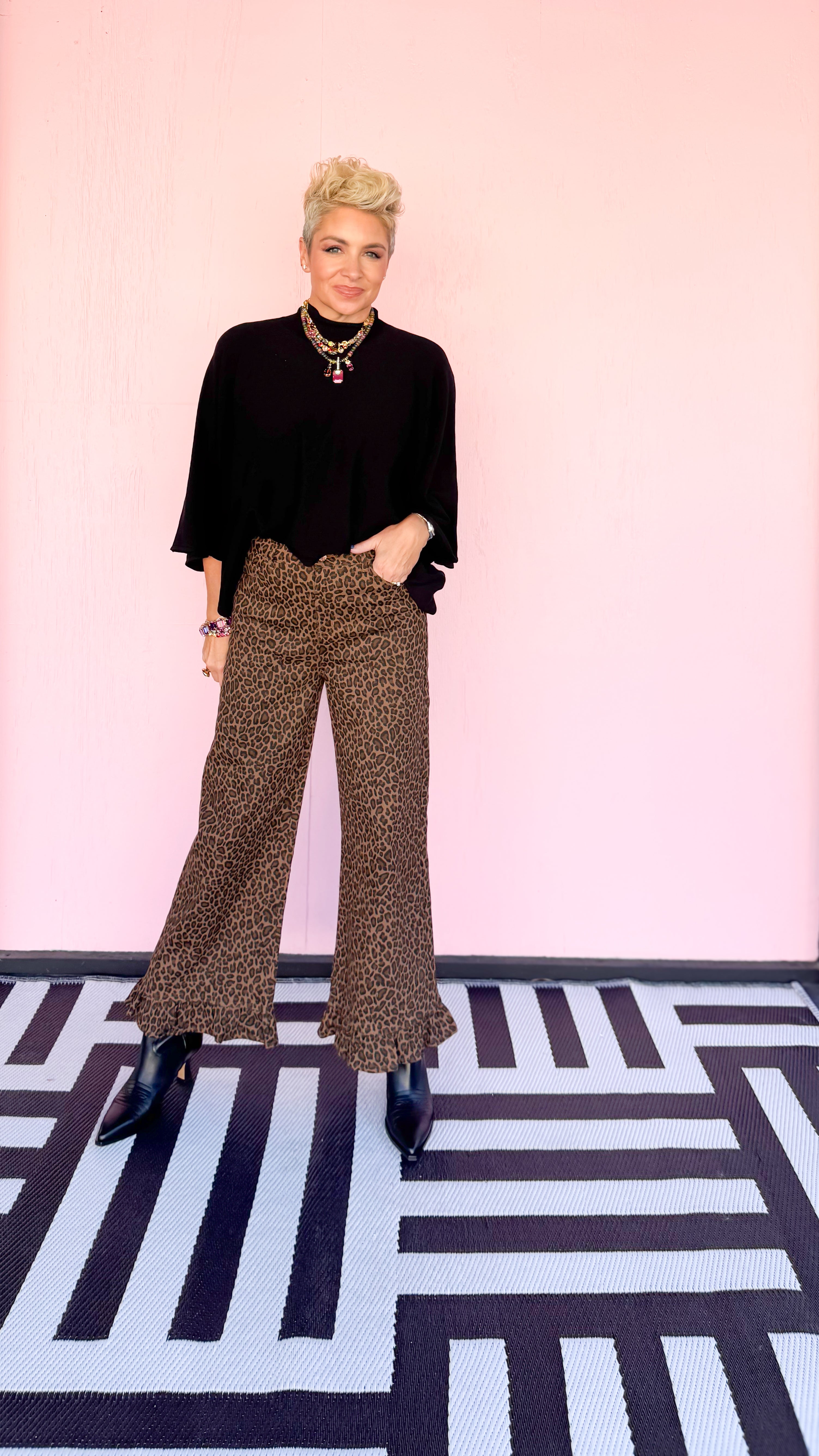 Dani Dolman Sleeve Knit Top/Black - The BLVD